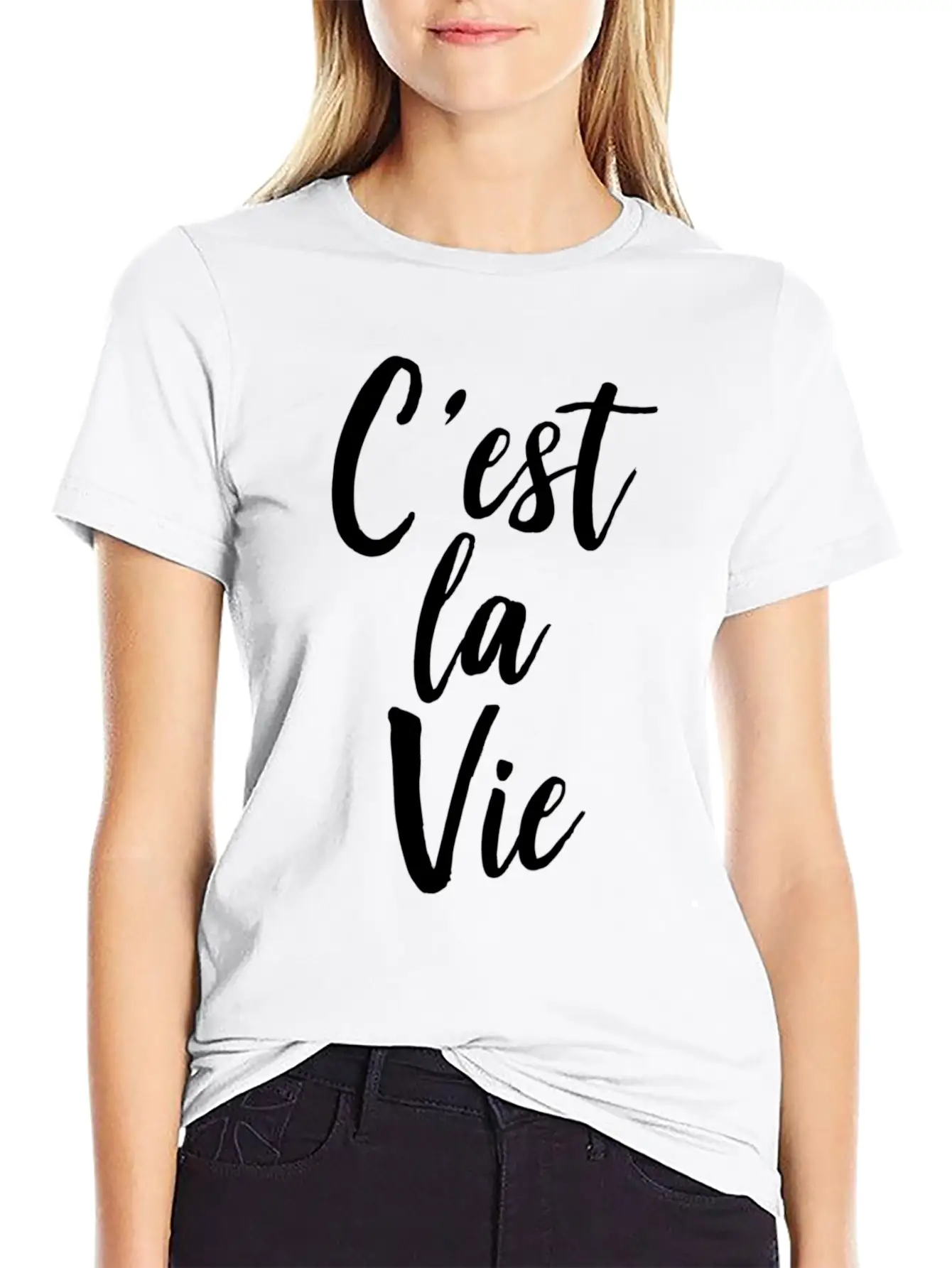 C'Est La Vie Basic Graphic T-Shirt – Daily Comfort In Soft Cotton