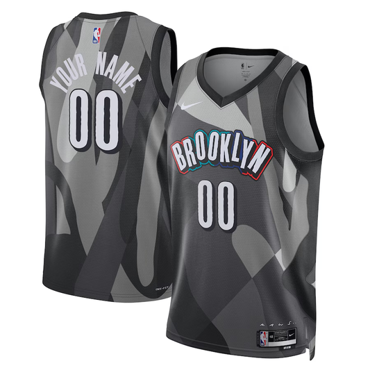 Men's Brooklyn Nets Gray 2024/25 Custom Swingman Jerseys - City Edition