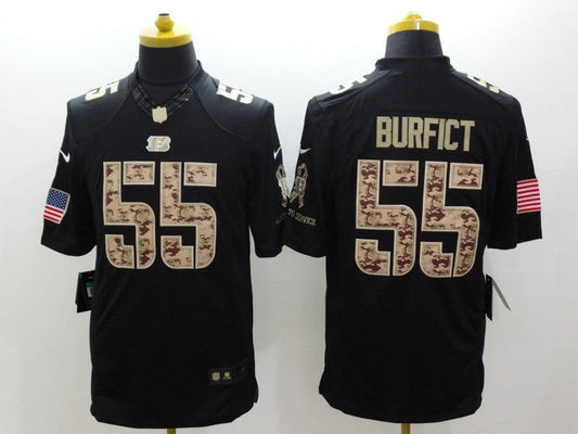 Men's Cincinnati Bengals Vontaze Burfict #55 Black Game Player Jerseys