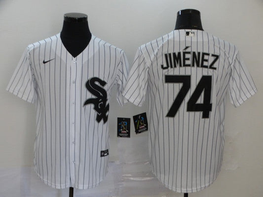 Men's Chicago White Sox Eloy Jimenez #74 White Replica Baseball Jerseys