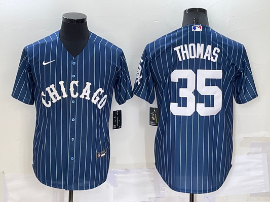 Men's Chicago White Sox Frank Thomas #35 Blue Replica Baseball Jerseys
