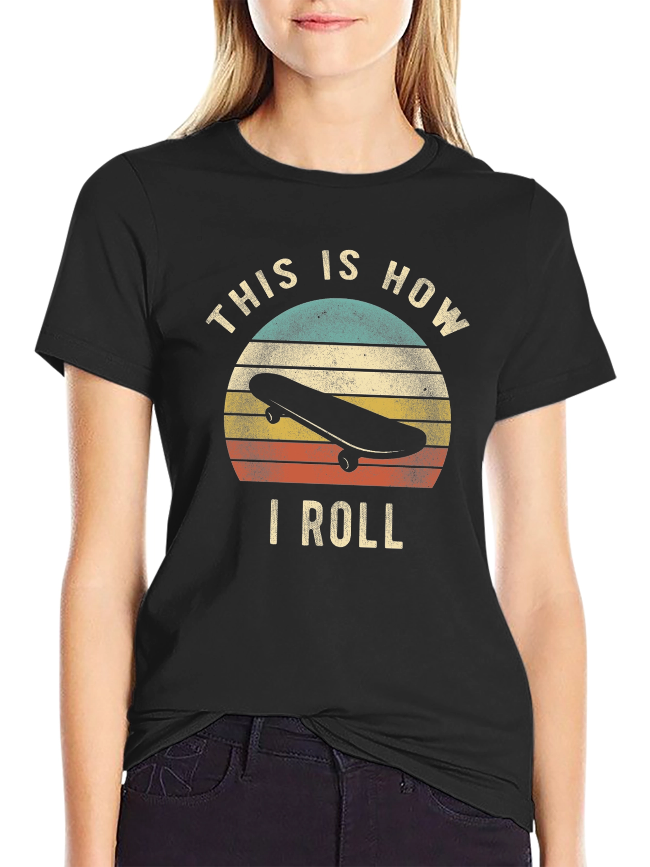 This Is How I Roll Retro Skateboard T-Shirt