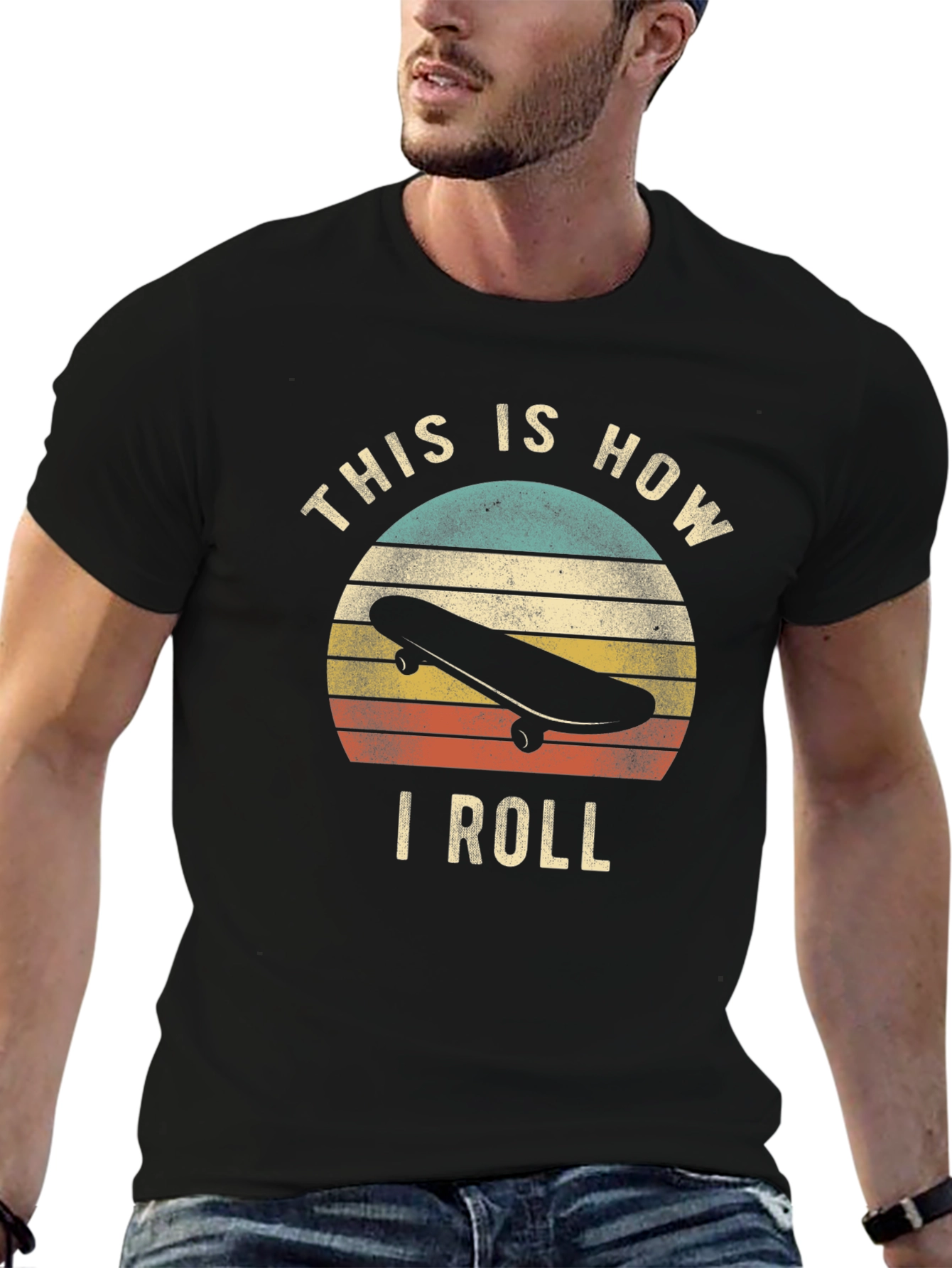 This Is How I Roll Retro Skateboard T-Shirt