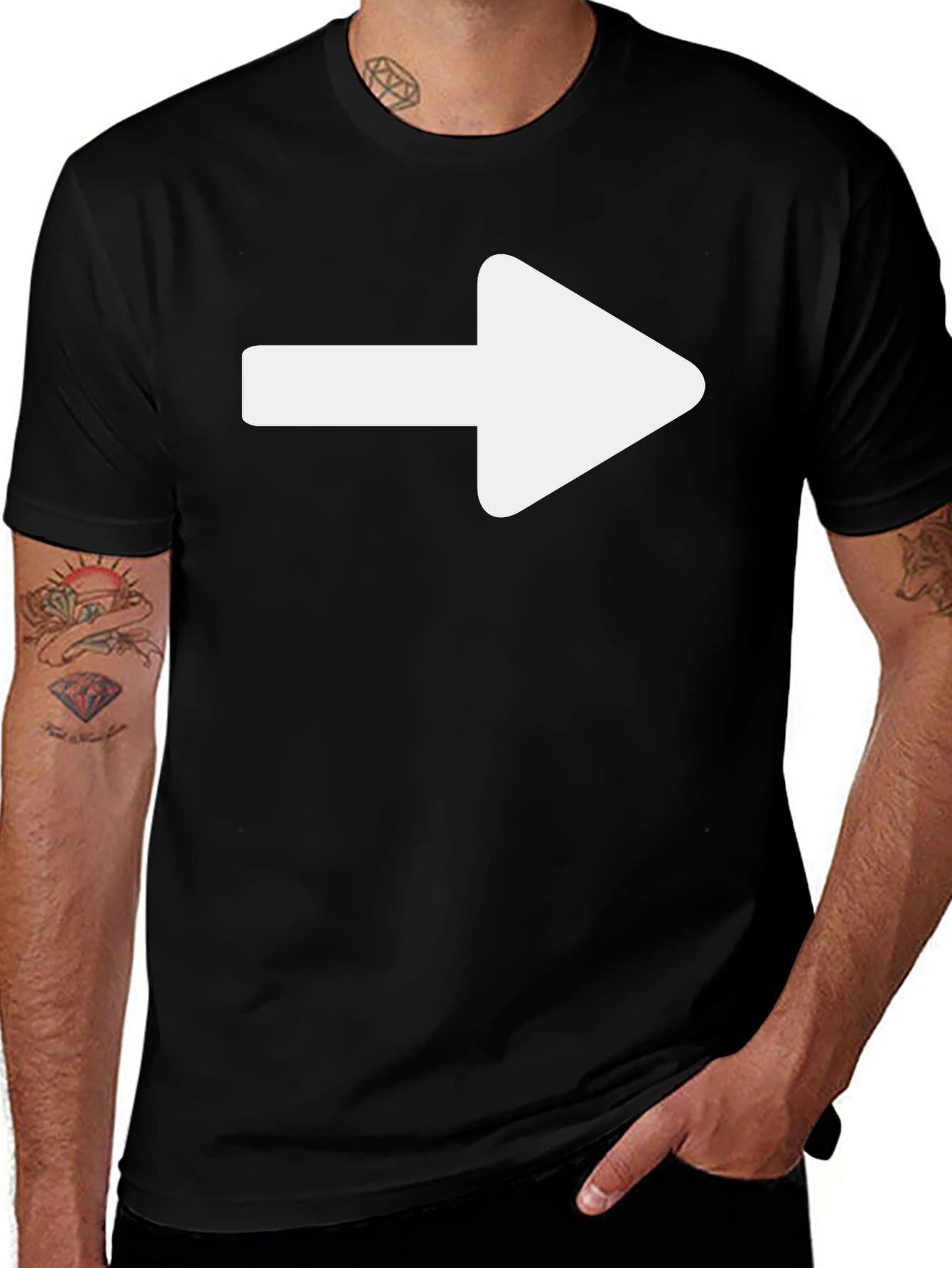 Arrow Graphic Black T-Shirt