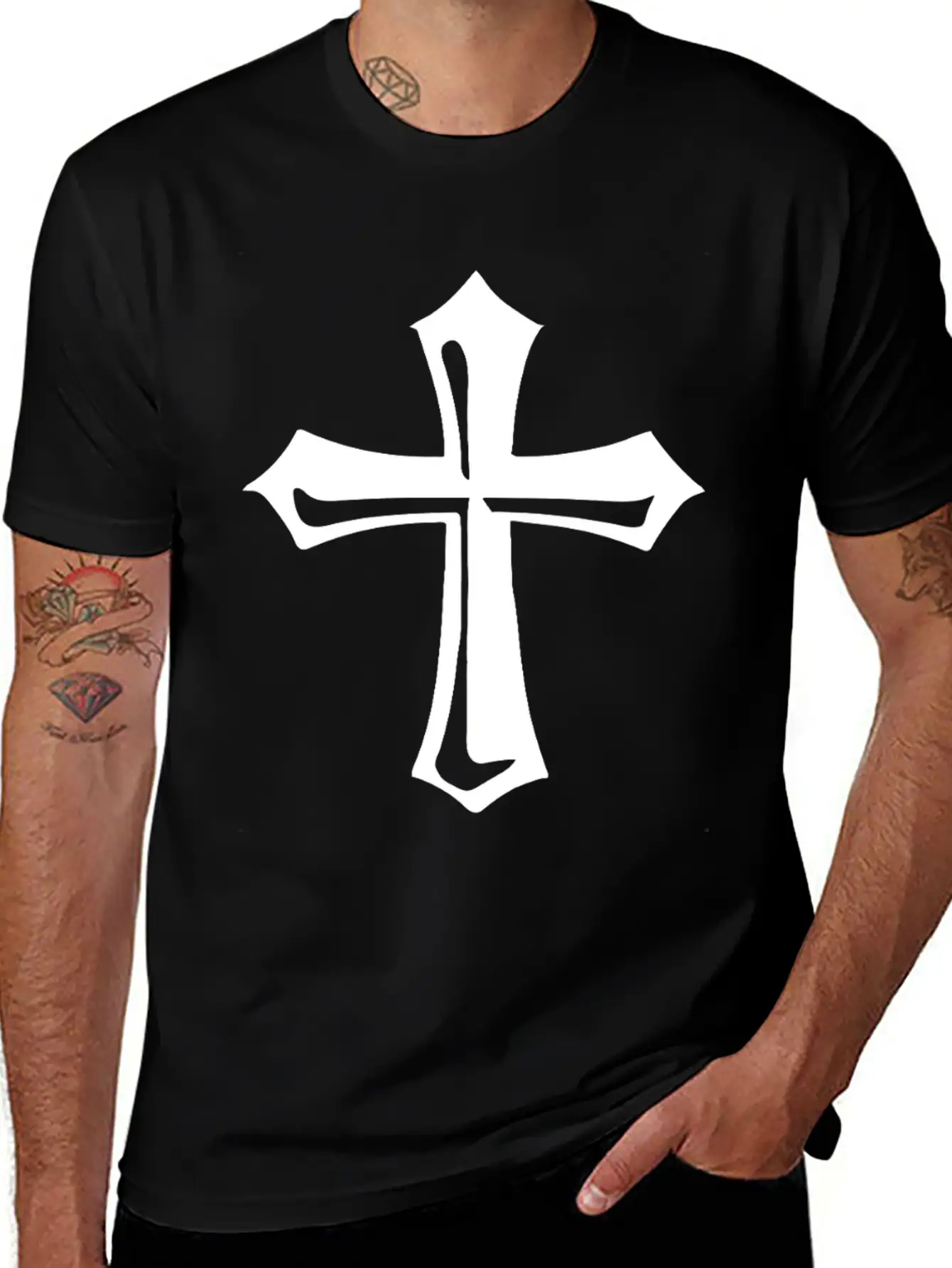 Chainmail Cross Jousting Ren Faire Knights Unisex Short Sleeve Soft Cotton T-Shirt – Casual Everyday Wear