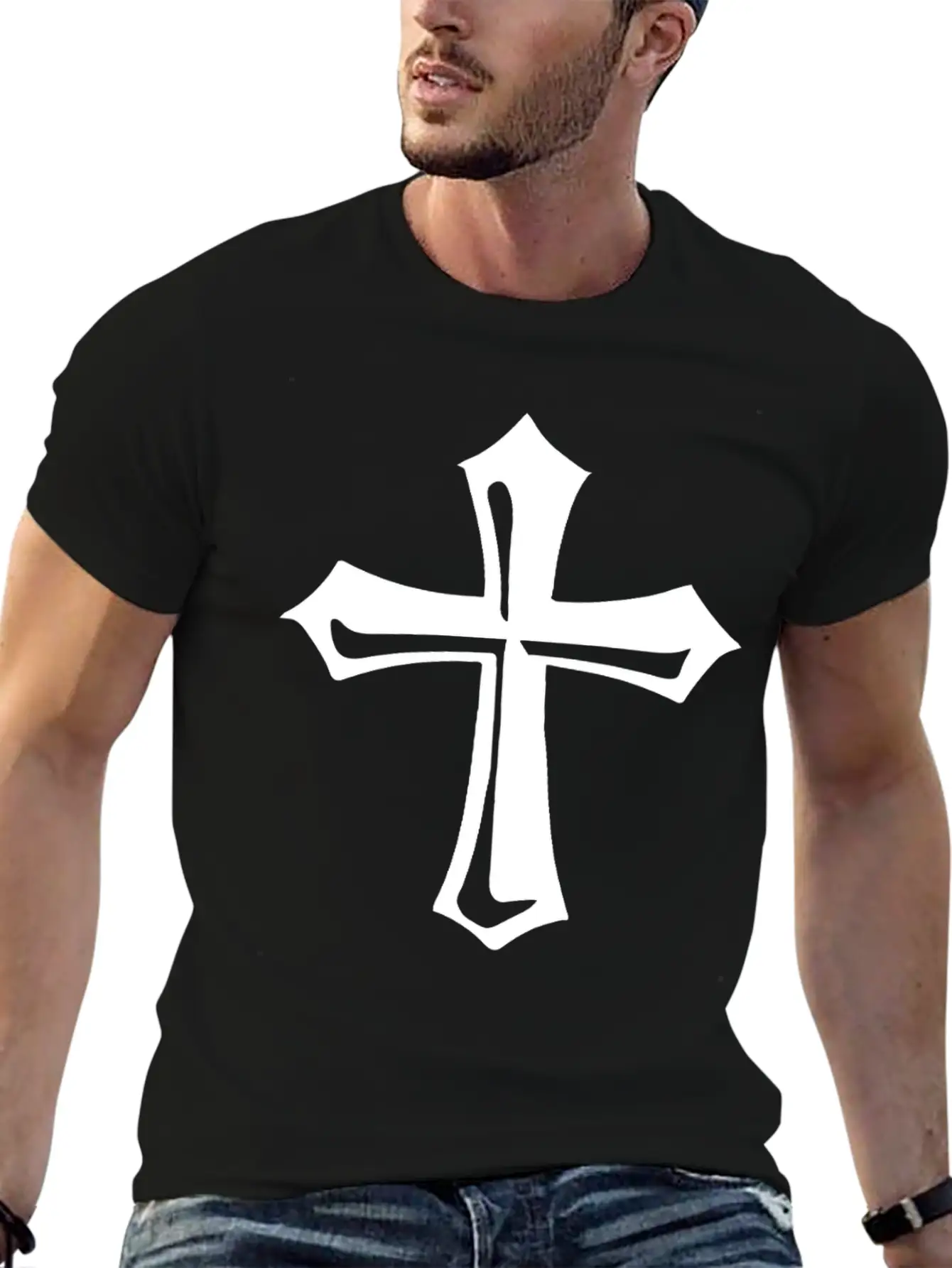 Chainmail Cross Jousting Ren Faire Knights Unisex Short Sleeve Soft Cotton T-Shirt – Casual Everyday Wear