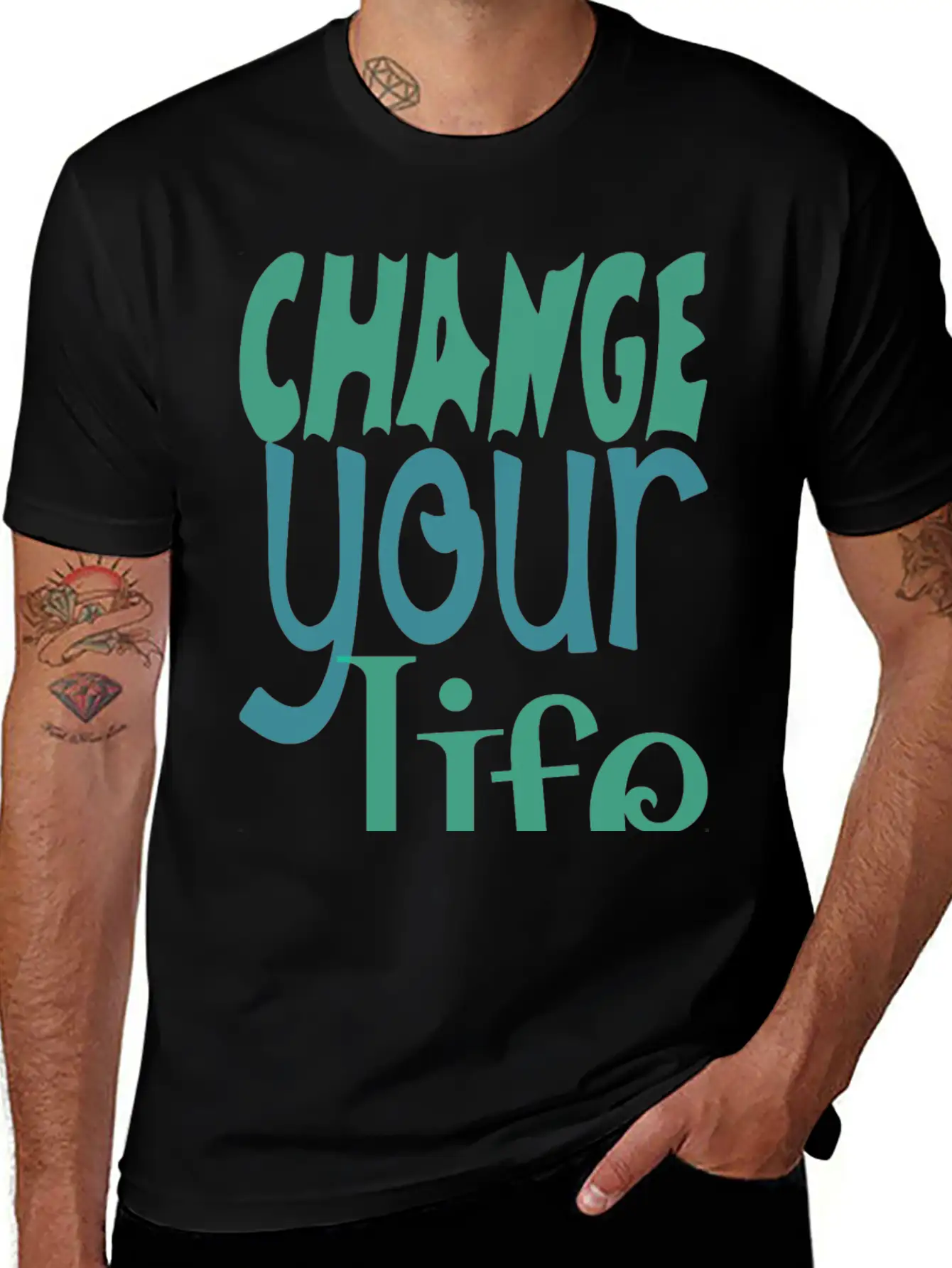 Change Your Life Motivational Quote Essential Unisex Summer Tee – Soft Cotton Casual Fit