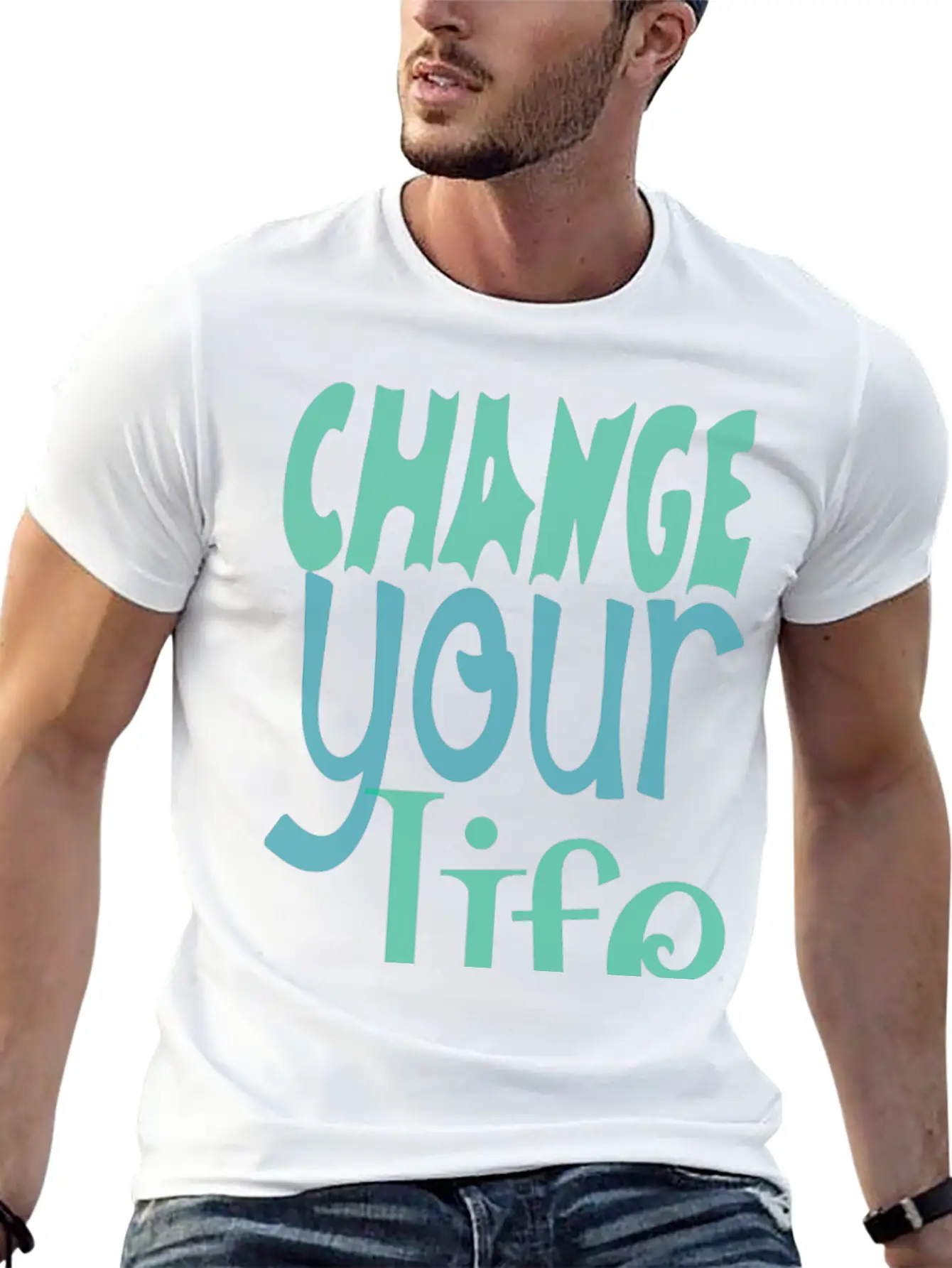 Change Your Life Motivational Quote Essential Unisex Summer Tee – Soft Cotton Casual Fit