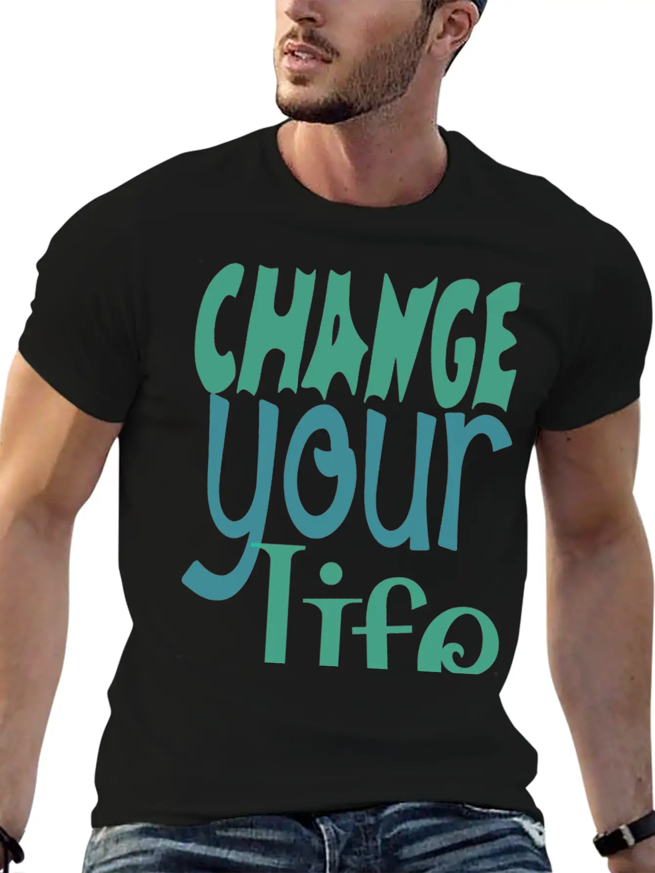 Change Your Life Motivational Quote Essential Unisex Summer Tee – Soft Cotton Casual Fit