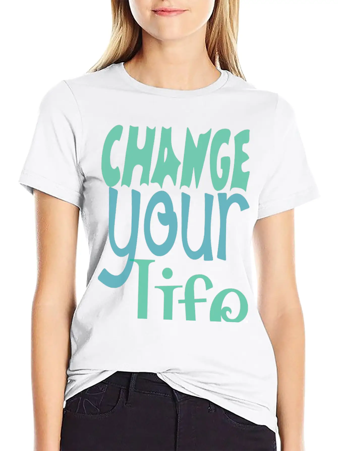 Change Your Life Motivational Quote Essential Unisex Summer Tee – Soft Cotton Casual Fit