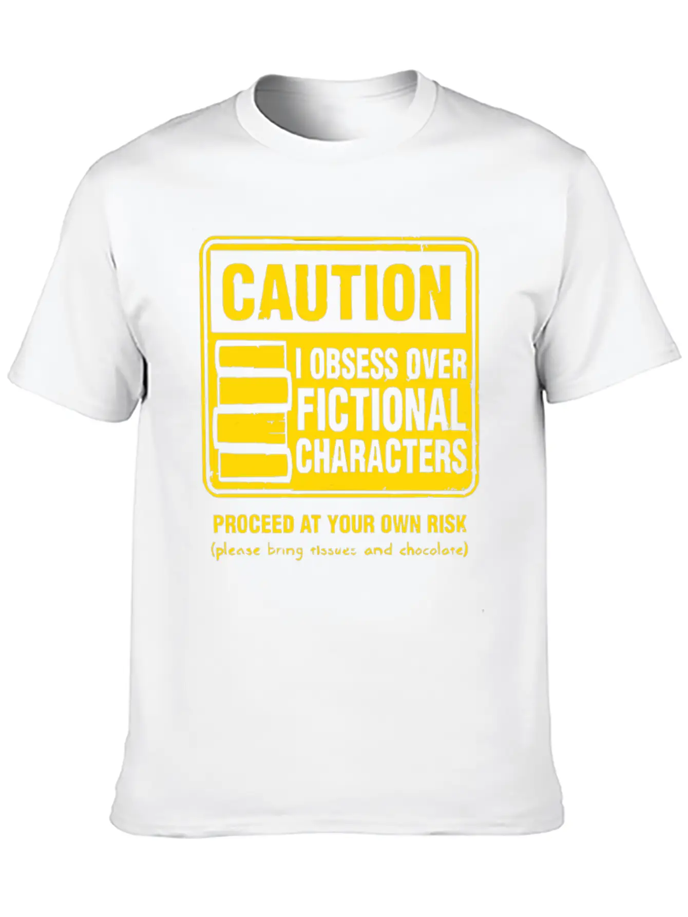 Character Caution Stylish Everyday T-Shirt – Unisex Basic Cotton Tee