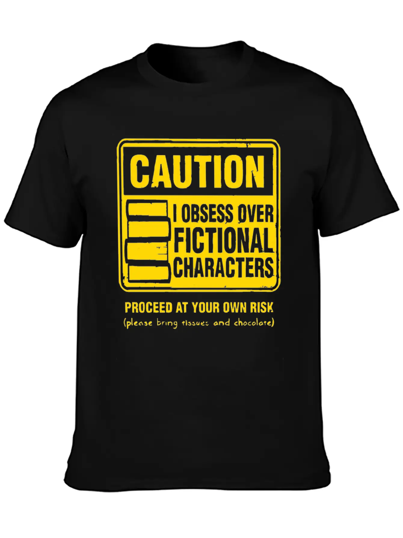 Character Caution Stylish Everyday T-Shirt – Unisex Basic Cotton Tee
