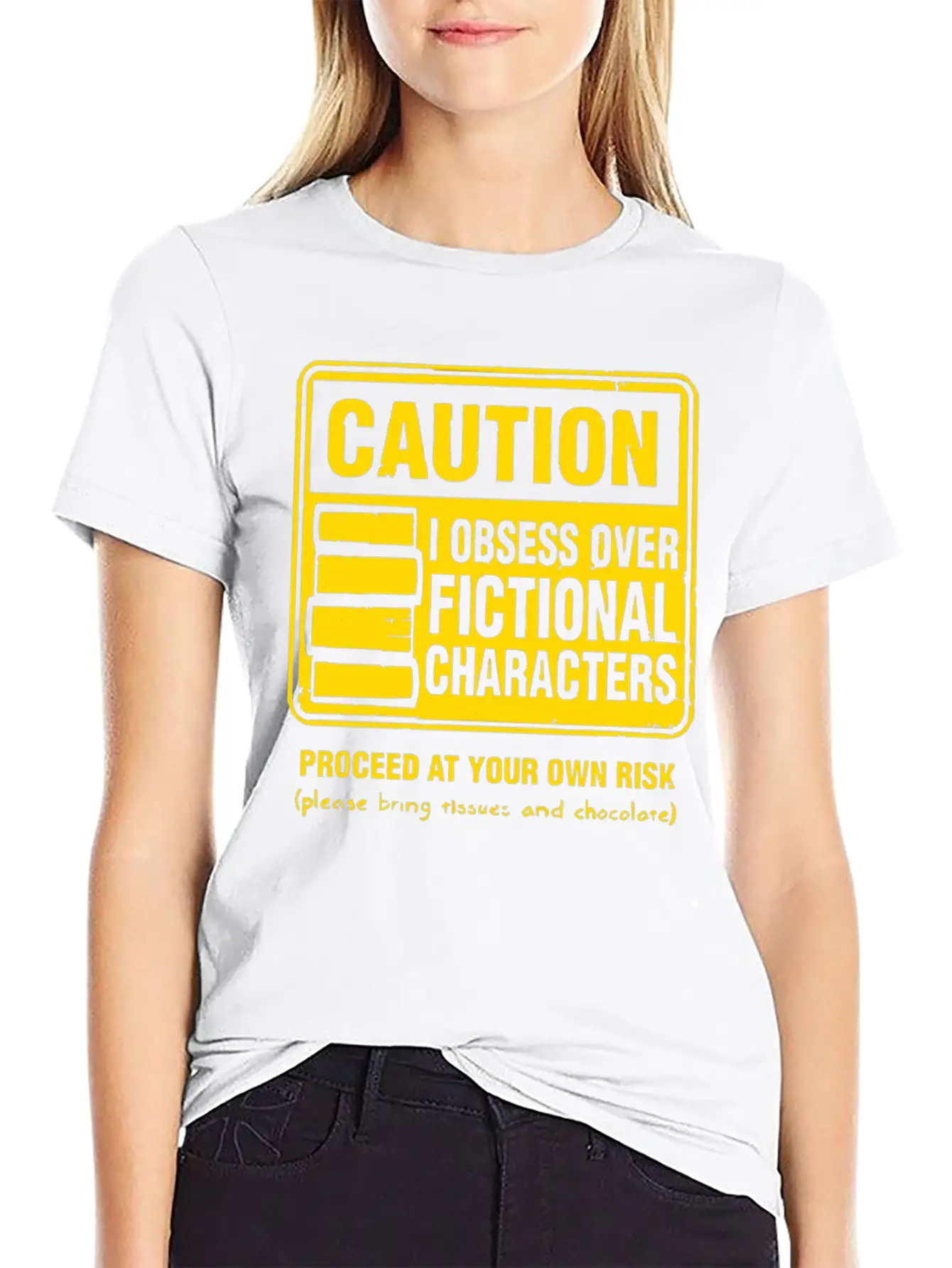 Character Caution Stylish Everyday T-Shirt – Unisex Basic Cotton Tee