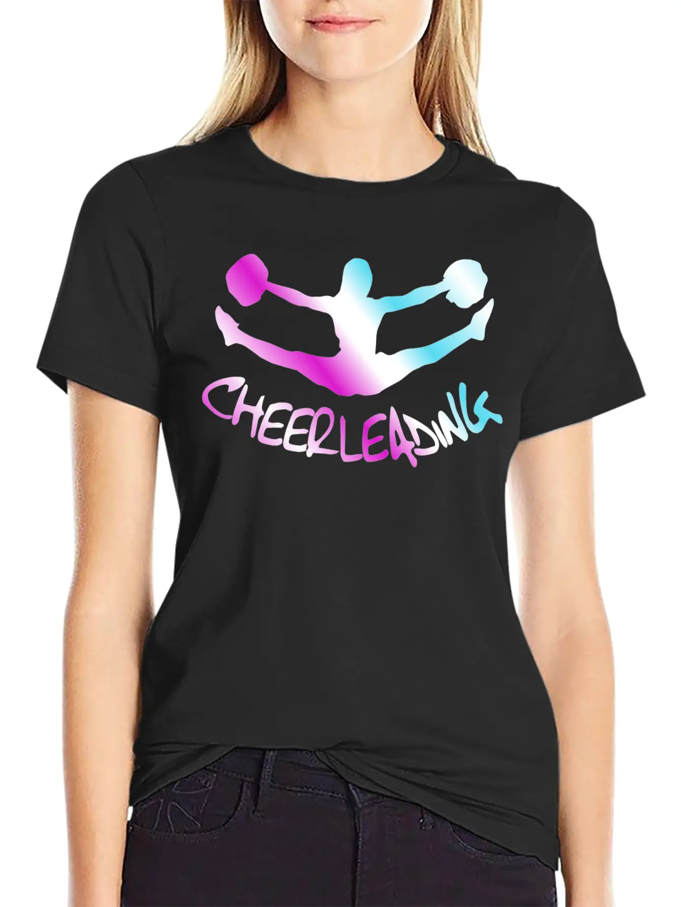 Cheerleading, Cheerleader Relaxed Everyday Tee – Lightweight And Durable Cotton