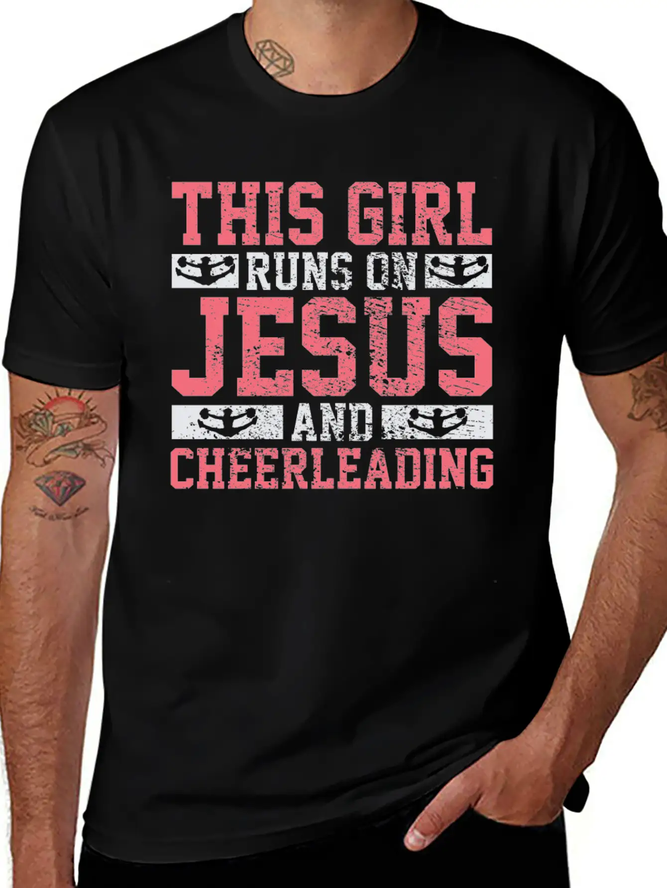 Cheerleading Unisex Short Sleeve Soft Cotton T-Shirt – Casual Everyday Wear