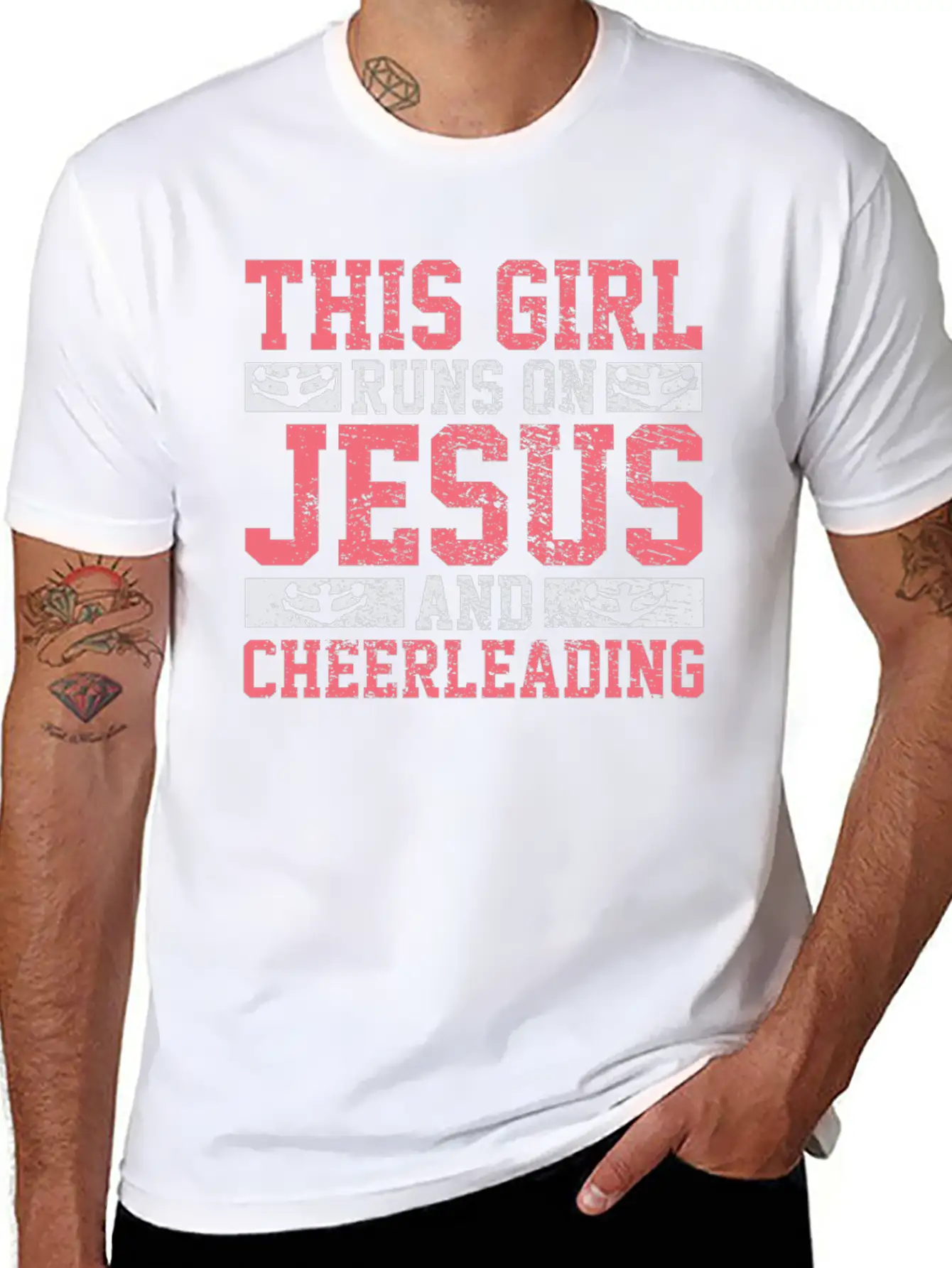 Cheerleading Unisex Short Sleeve Soft Cotton T-Shirt – Casual Everyday Wear