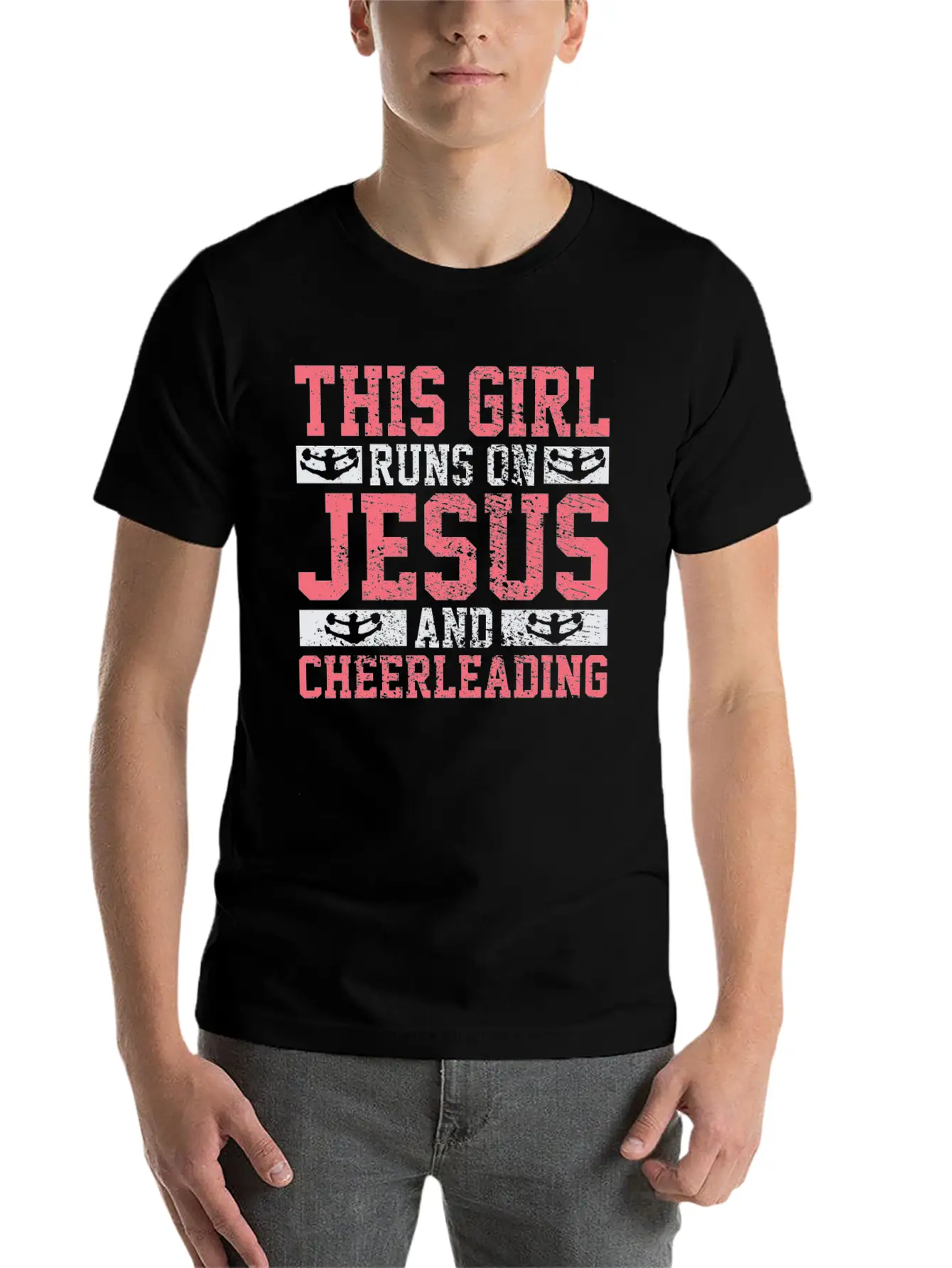 Cheerleading Unisex Short Sleeve Soft Cotton T-Shirt – Casual Everyday Wear