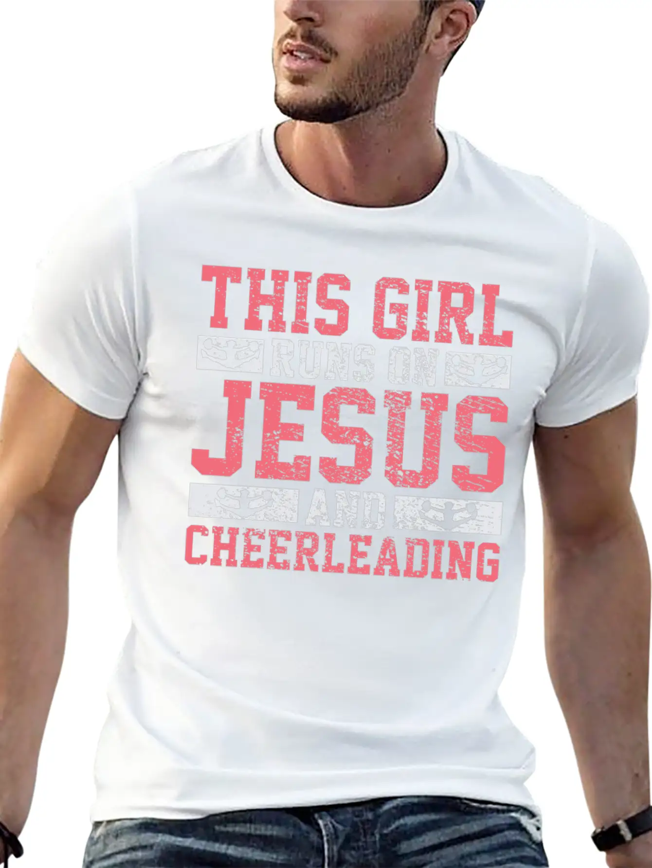 Cheerleading Unisex Short Sleeve Soft Cotton T-Shirt – Casual Everyday Wear