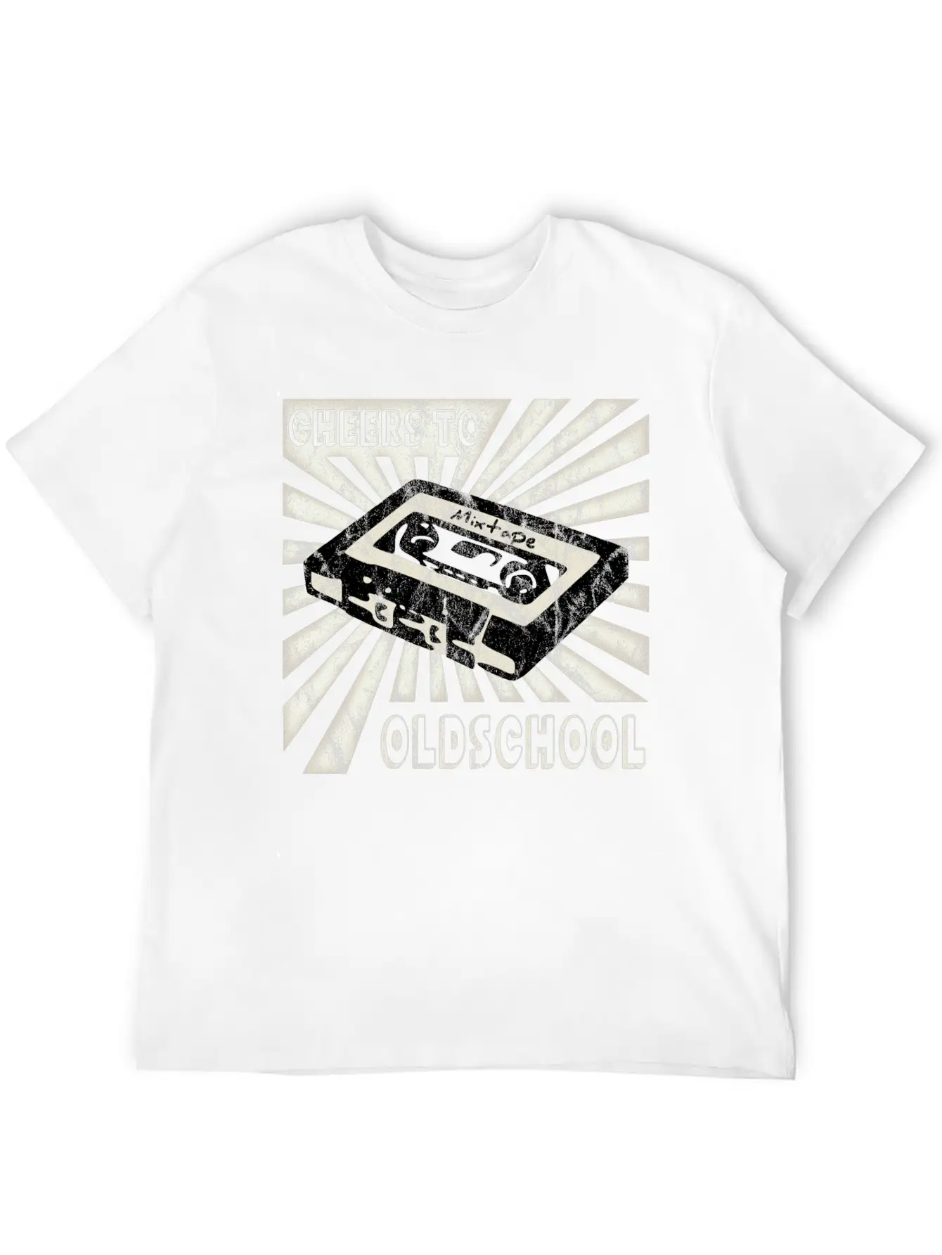 Cheers To Oldschool Mixtape Retro Vintage Present Stylish Everyday T-Shirt – Unisex Basic Cotton Tee