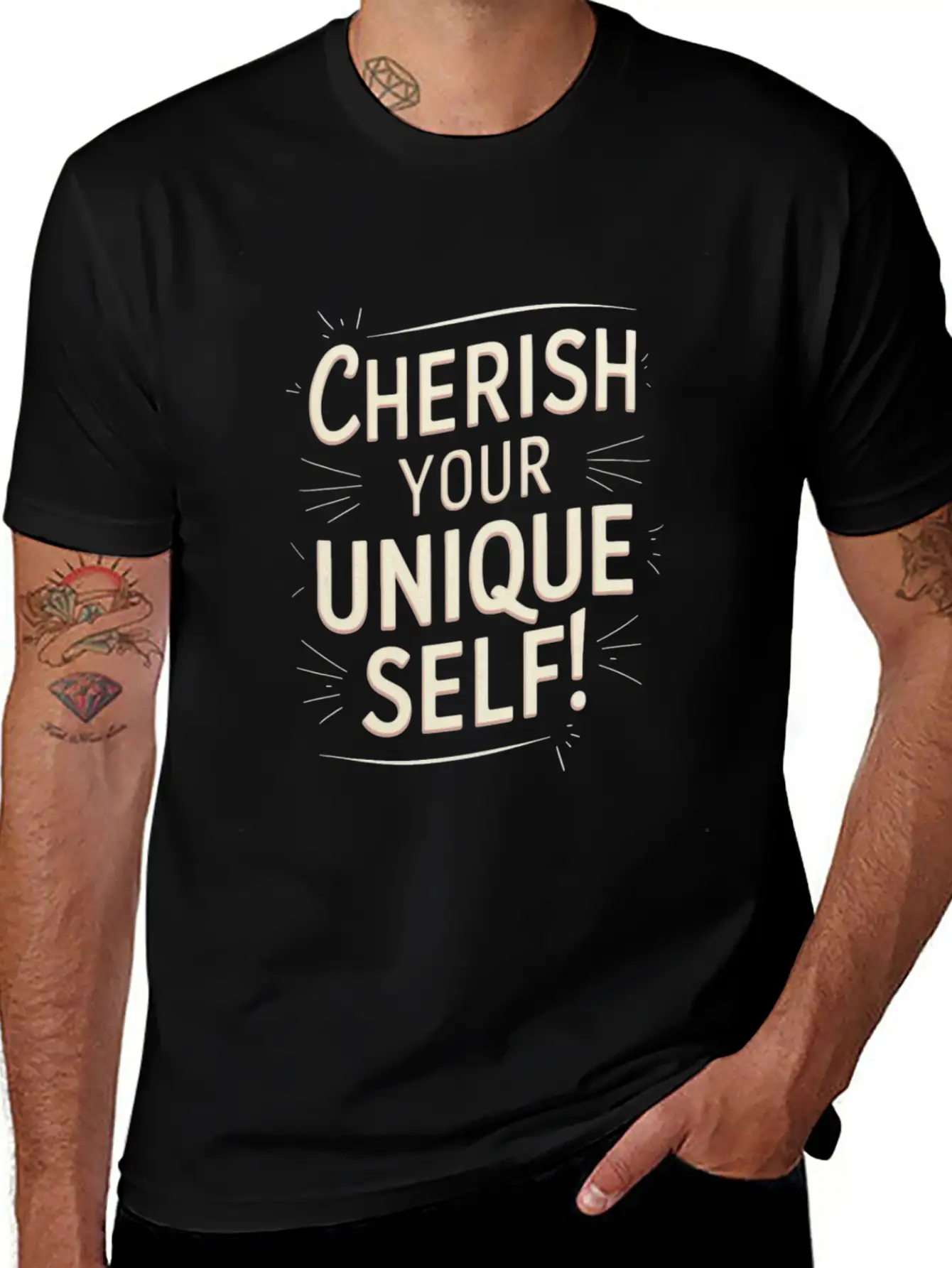 Cherish Your Unique Self Motivation Stylish Everyday T-Shirt – Unisex Basic Cotton Tee