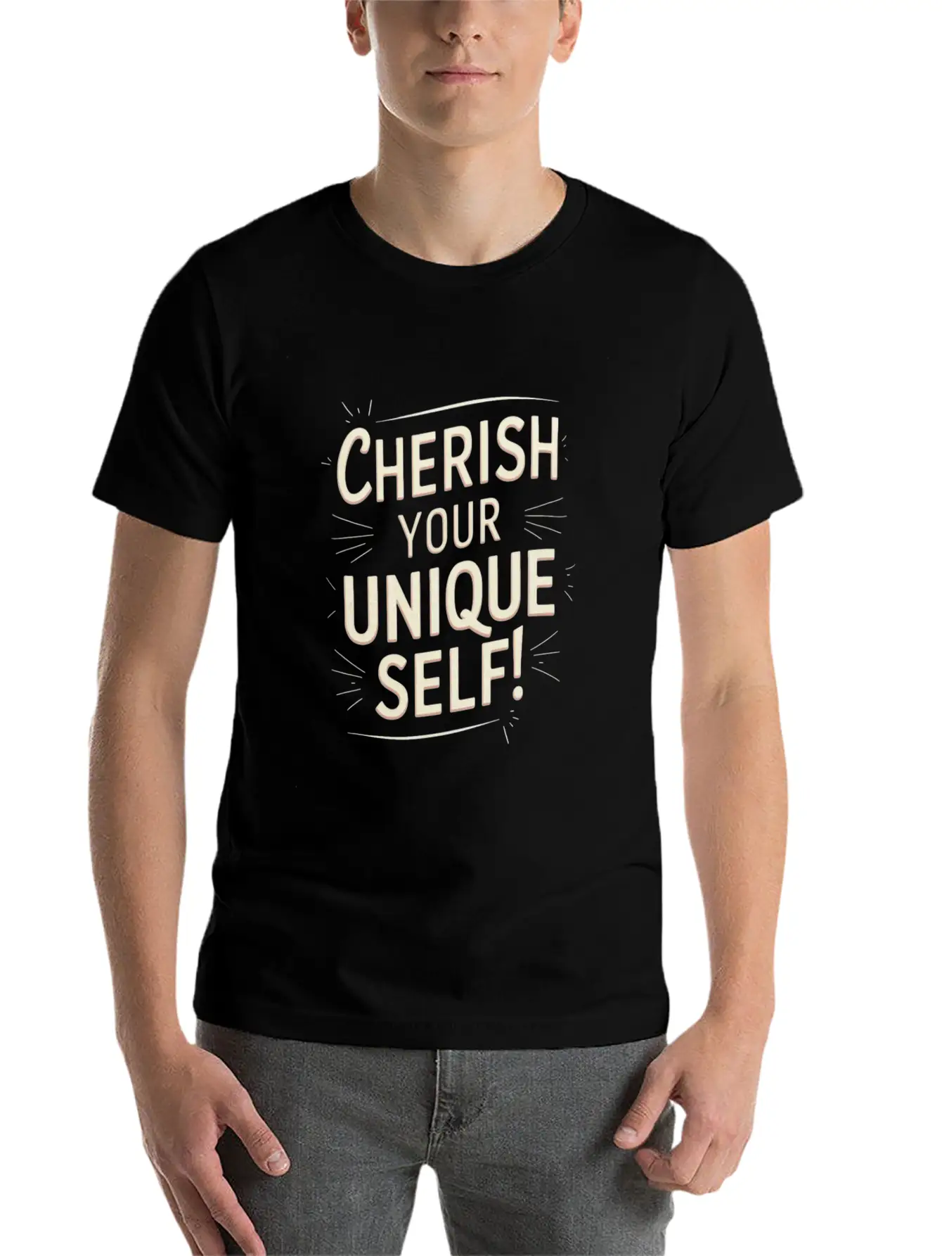 Cherish Your Unique Self Motivation Stylish Everyday T-Shirt – Unisex Basic Cotton Tee