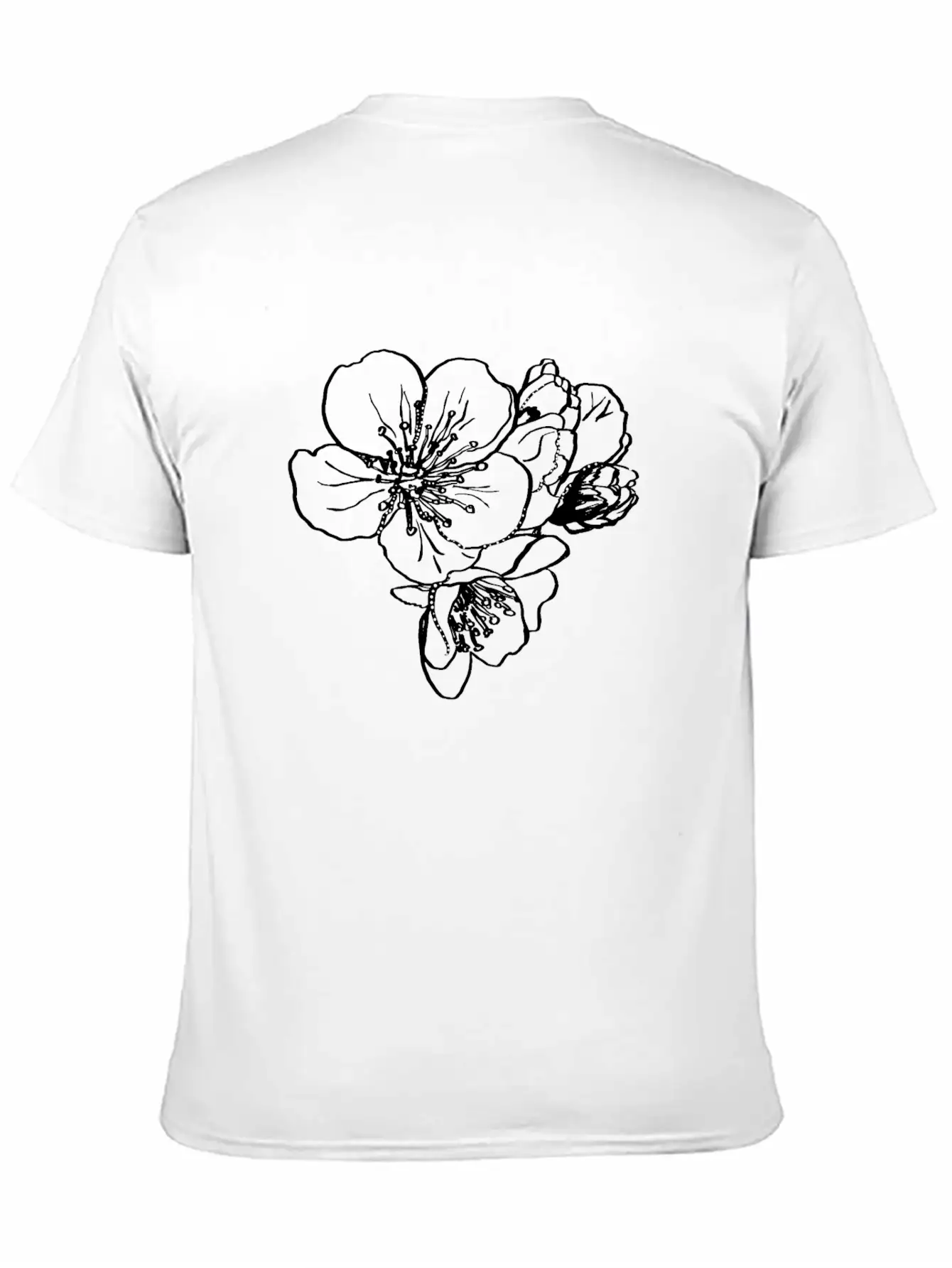 Cherry Blossoming. Flowering Tree. Spring Blossoms Unisex Short Sleeve Soft Cotton T-Shirt – Casual Everyday Wear