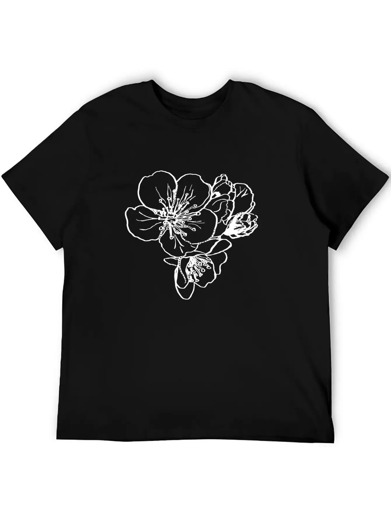 Cherry Blossoming. Flowering Tree. Spring Blossoms Unisex Short Sleeve Soft Cotton T-Shirt – Casual Everyday Wear