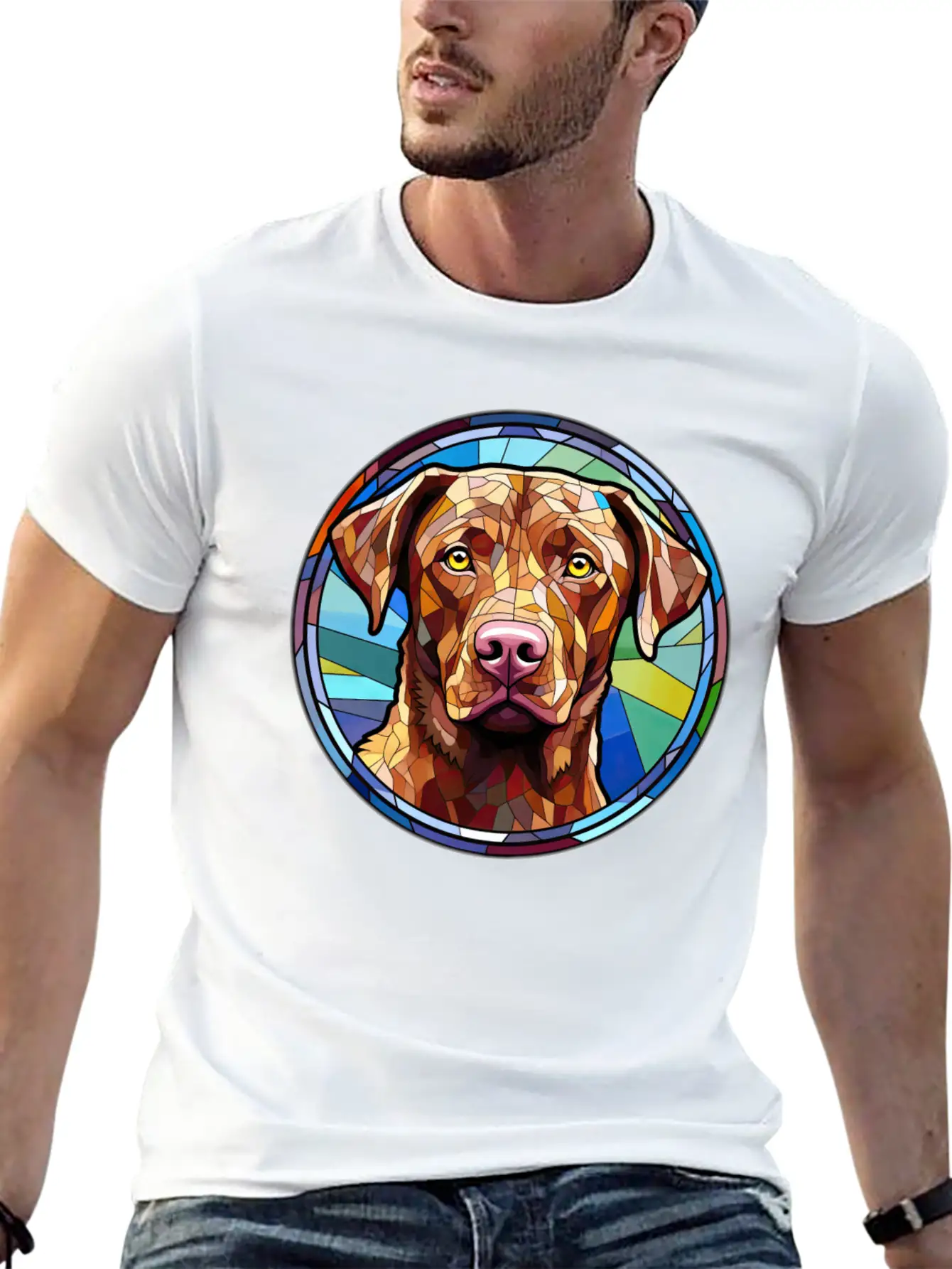 Chesapeake Bay Retriever Dog Breed Watercolor Glas Relaxed Everyday Tee – Lightweight And Durable Cotton