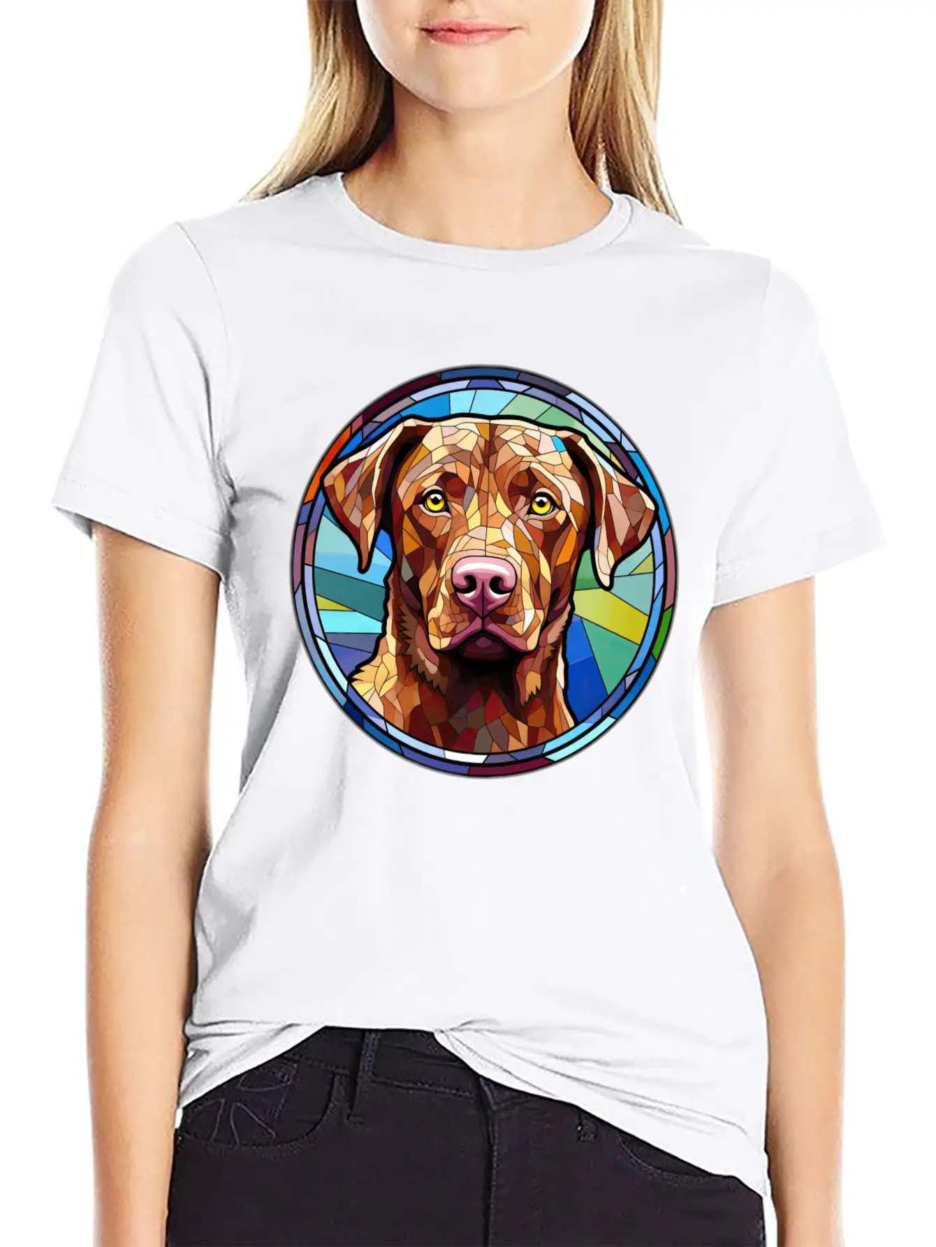 Chesapeake Bay Retriever Dog Breed Watercolor Glas Relaxed Everyday Tee – Lightweight And Durable Cotton