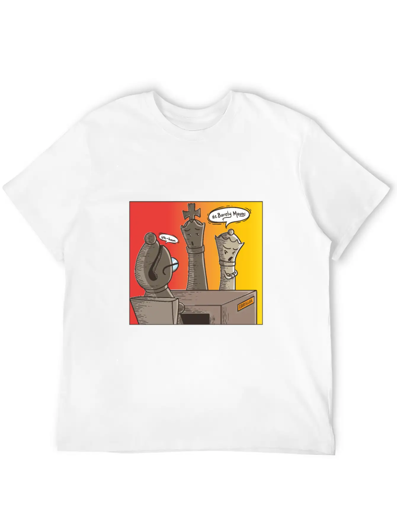 Chess He Barely Moves Basic Graphic T-Shirt – Daily Comfort In Soft Cotton