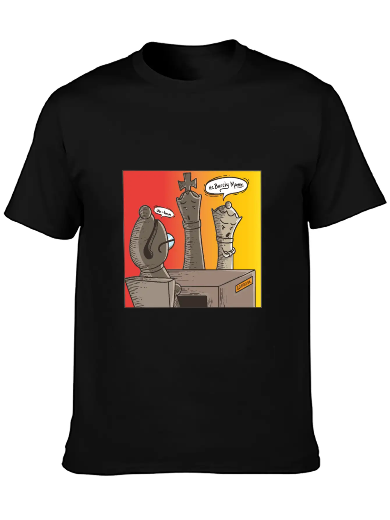Chess He Barely Moves Basic Graphic T-Shirt – Daily Comfort In Soft Cotton