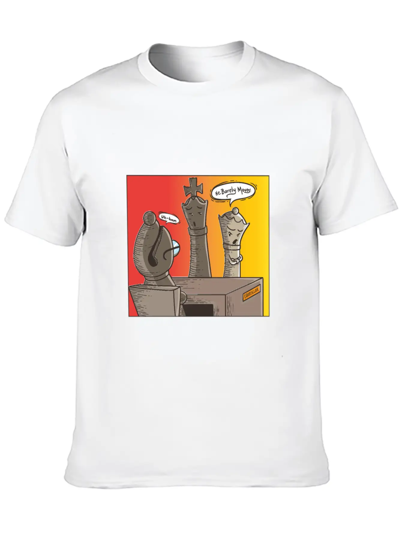 Chess He Barely Moves Basic Graphic T-Shirt – Daily Comfort In Soft Cotton