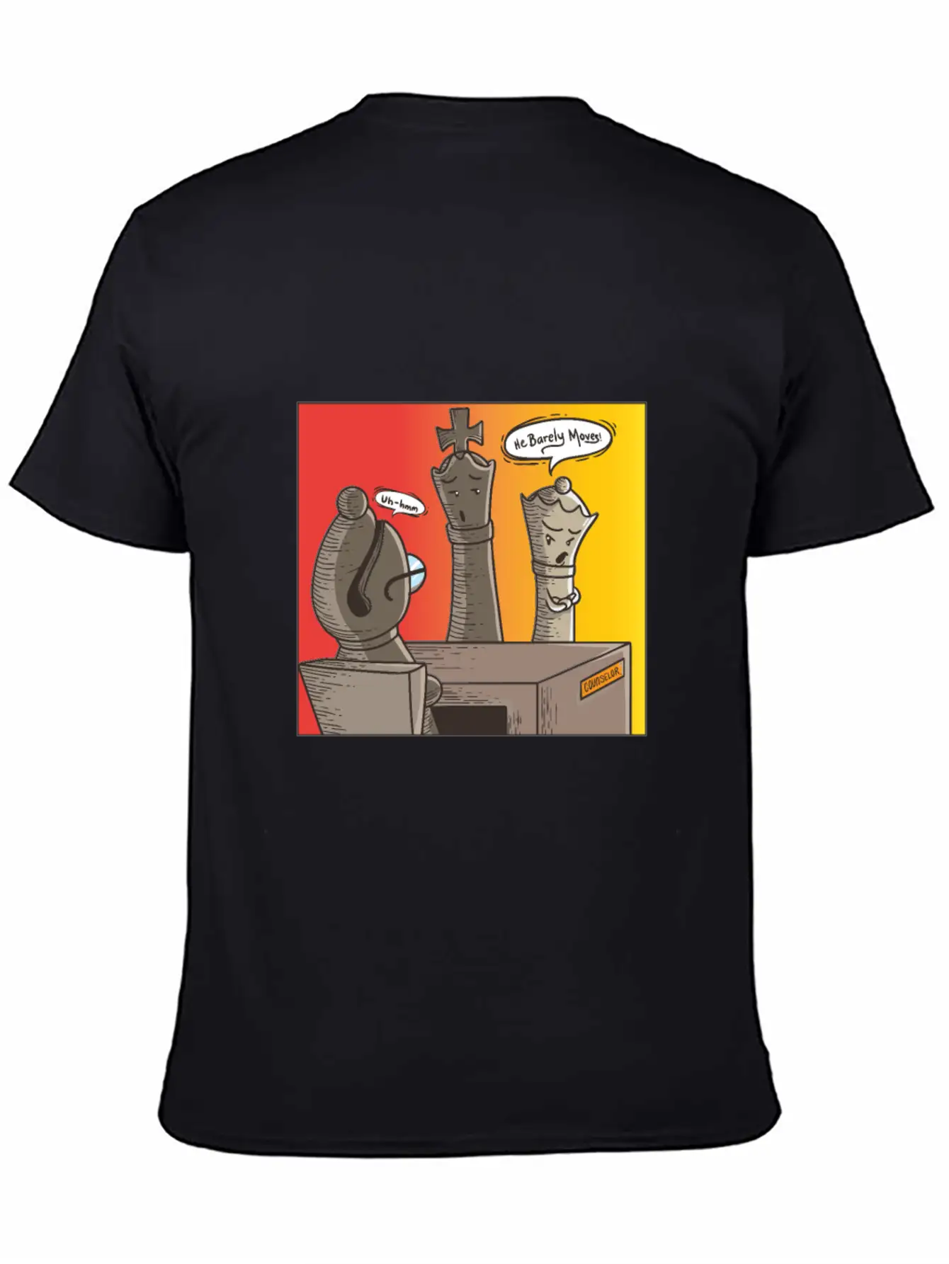 Chess He Barely Moves Basic Graphic T-Shirt – Daily Comfort In Soft Cotton