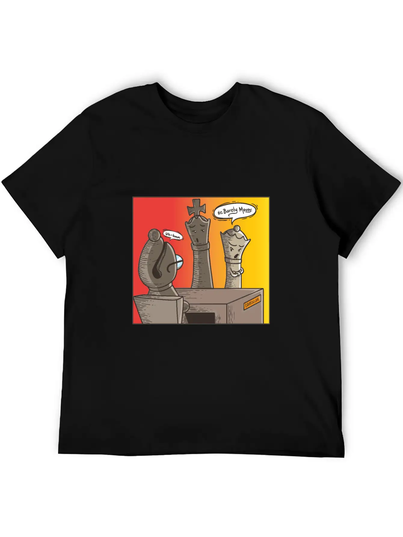 Chess He Barely Moves Basic Graphic T-Shirt – Daily Comfort In Soft Cotton