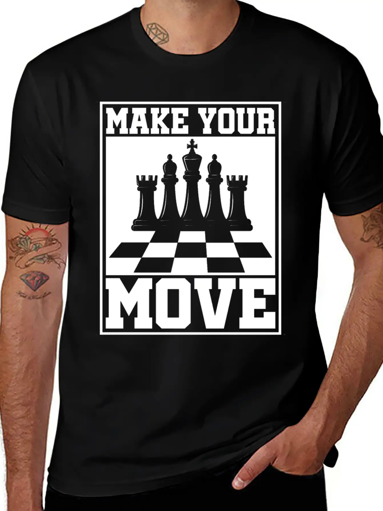 Chess Players Tournament For Thinkers, Smart Unisex Short Sleeve Soft Cotton T-Shirt – Casual Everyday Wear
