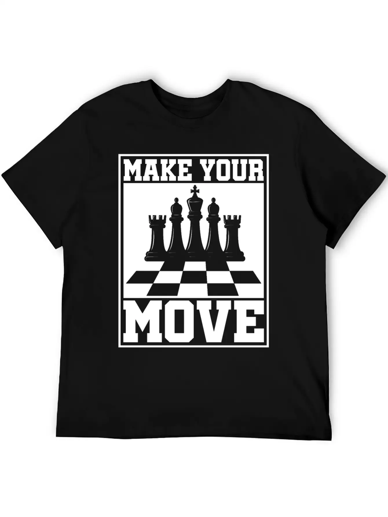 Chess Players Tournament For Thinkers, Smart Unisex Short Sleeve Soft Cotton T-Shirt – Casual Everyday Wear