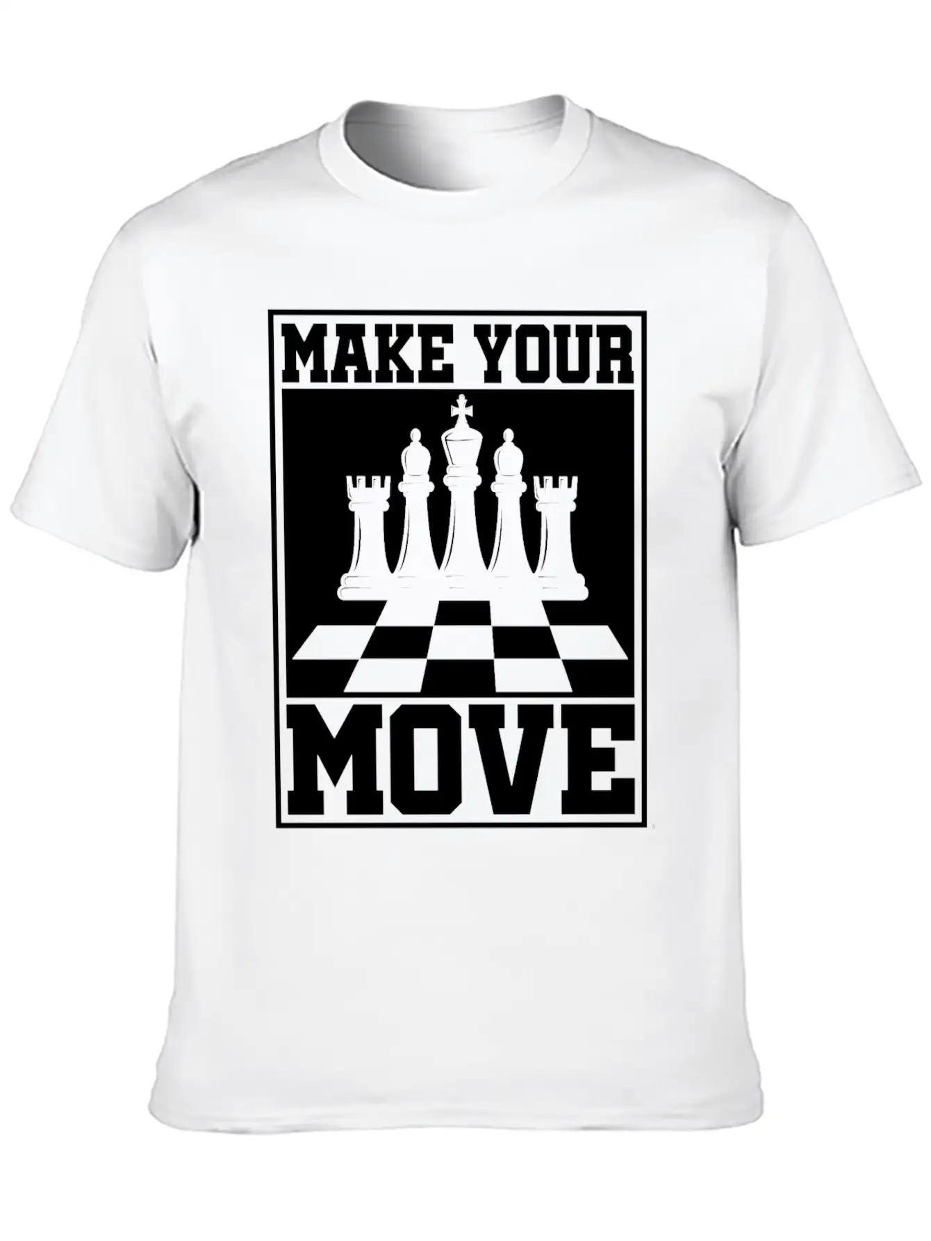 Chess Players Tournament For Thinkers, Smart Unisex Short Sleeve Soft Cotton T-Shirt – Casual Everyday Wear