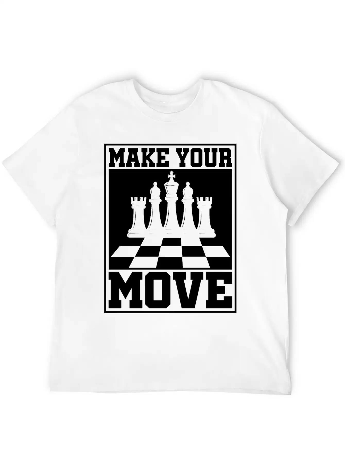 Chess Players Tournament For Thinkers, Smart Unisex Short Sleeve Soft Cotton T-Shirt – Casual Everyday Wear