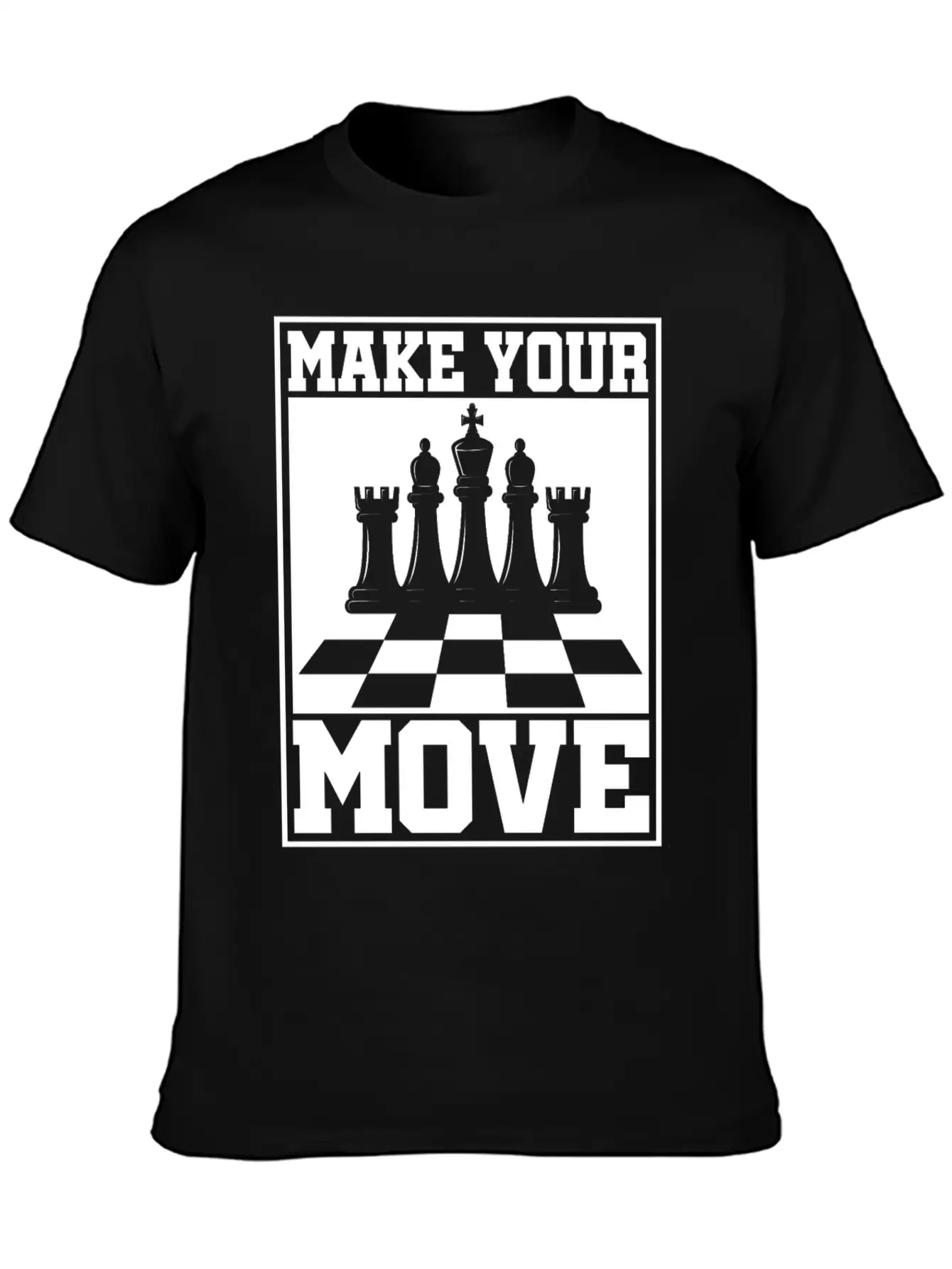 Chess Players Tournament For Thinkers, Smart Unisex Short Sleeve Soft Cotton T-Shirt – Casual Everyday Wear
