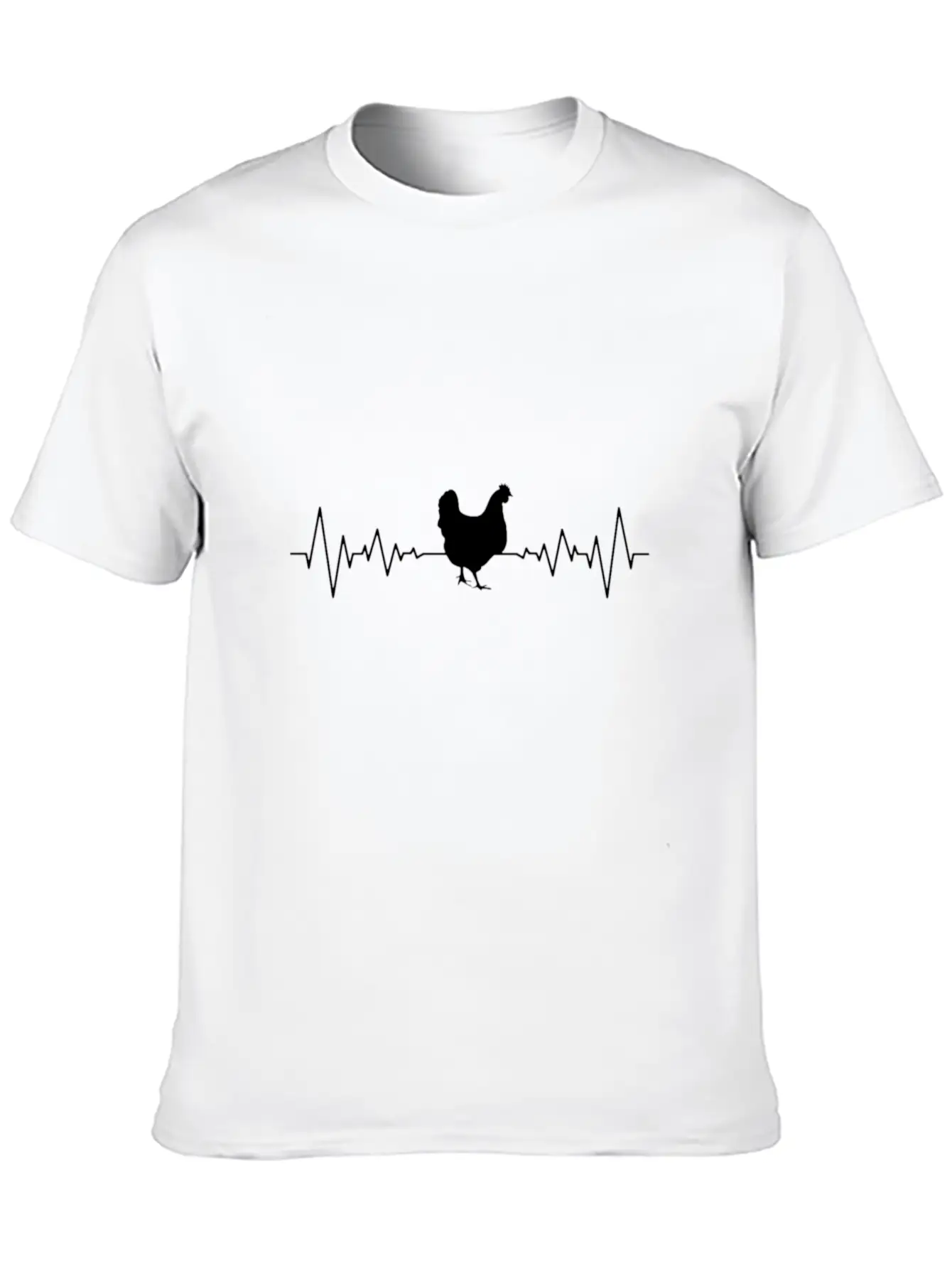 Chicken Heartbeat For Light Unisex Short Sleeve Soft Cotton T-Shirt – Casual Everyday Wear