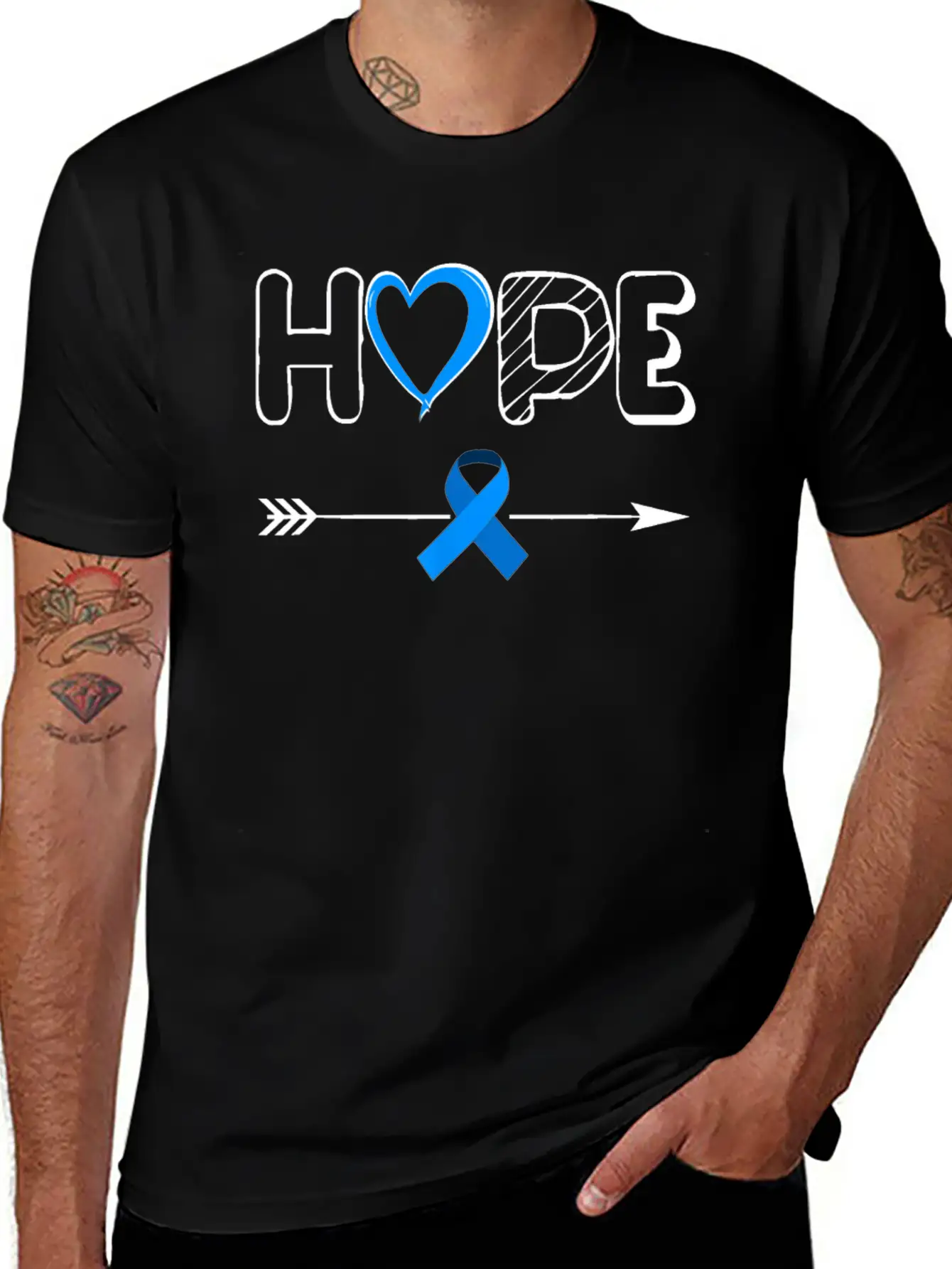 Child Abuse Awareness Shirts Hope Blue Ribbon Basic Graphic T-Shirt – Daily Comfort In Soft Cotton
