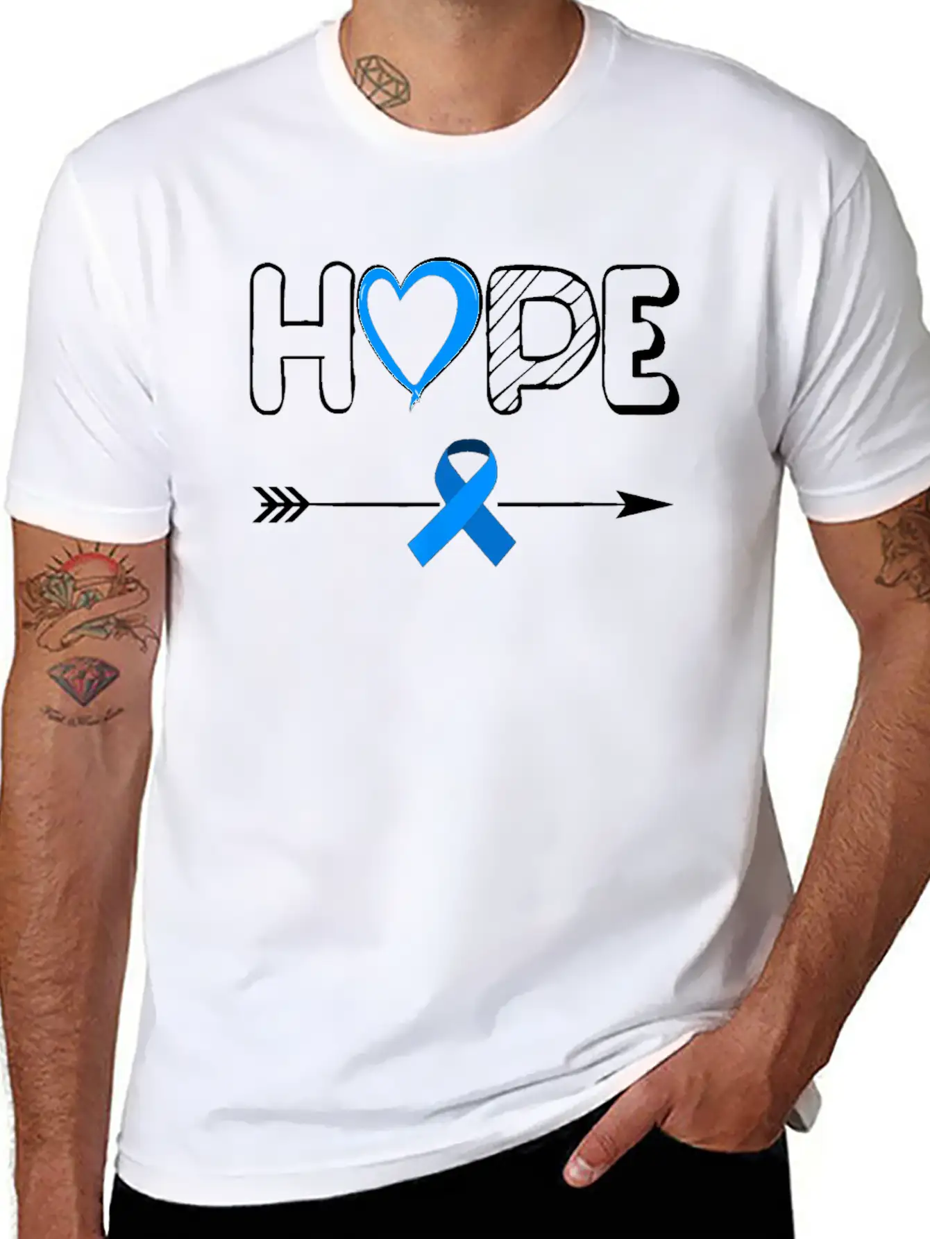 Child Abuse Awareness Shirts Hope Blue Ribbon Basic Graphic T-Shirt – Daily Comfort In Soft Cotton