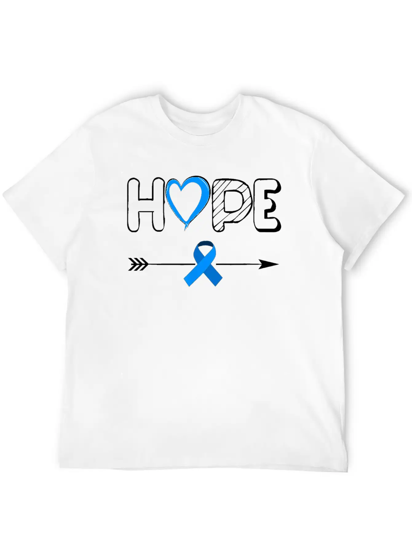 Child Abuse Awareness Shirts Hope Blue Ribbon Basic Graphic T-Shirt – Daily Comfort In Soft Cotton