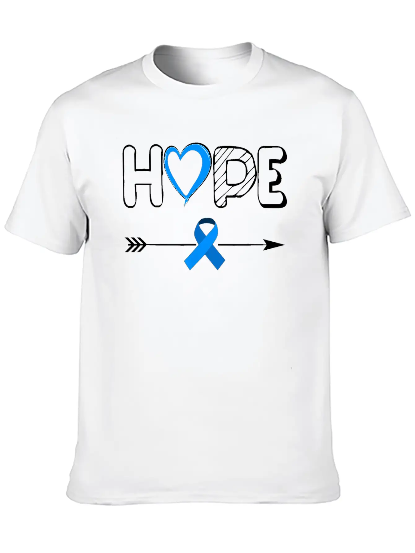 Child Abuse Awareness Shirts Hope Blue Ribbon Basic Graphic T-Shirt – Daily Comfort In Soft Cotton