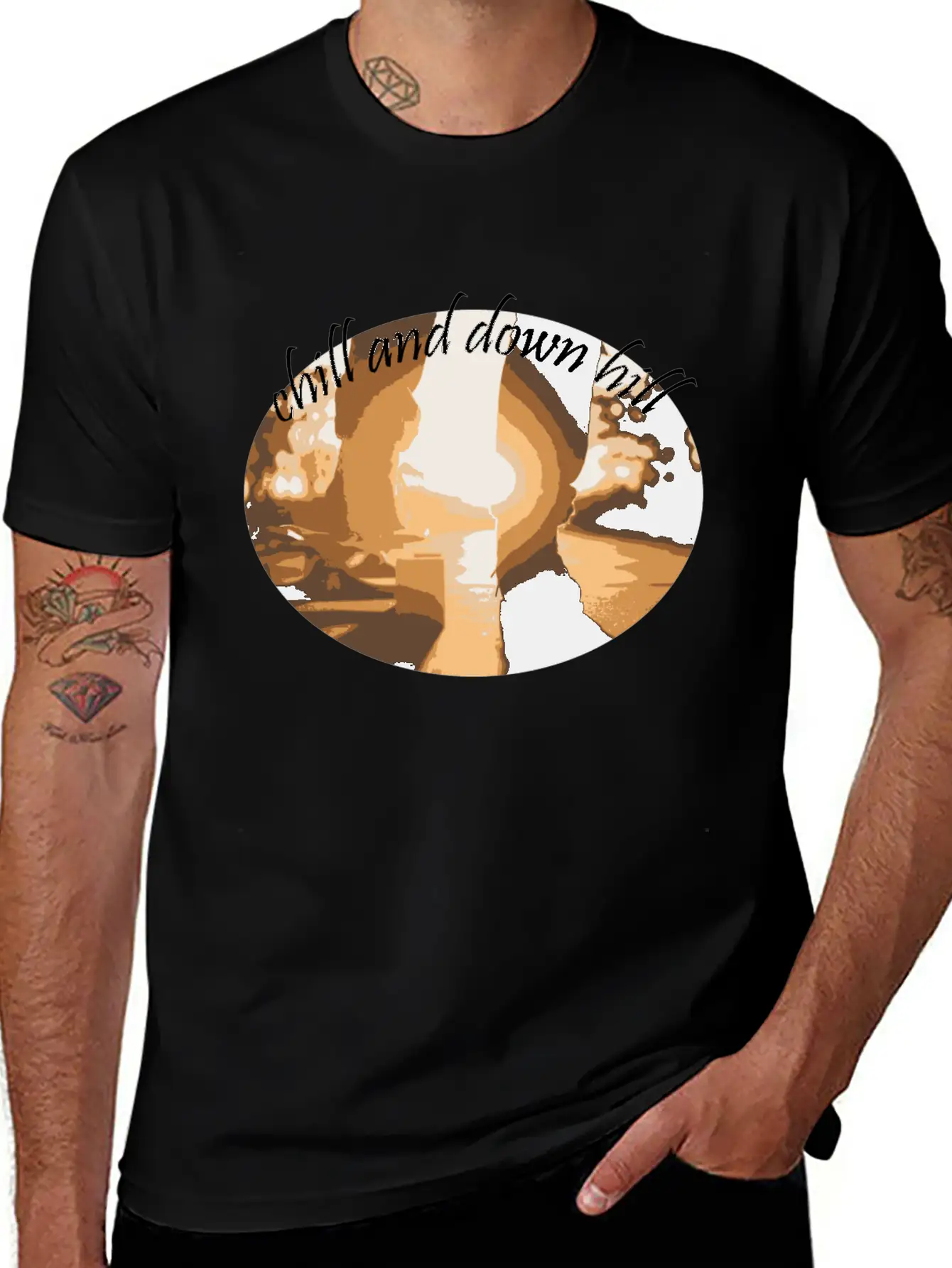 Chill And Down Hill Comfortable Minimalist Graphic Tee – Summer Style Essential