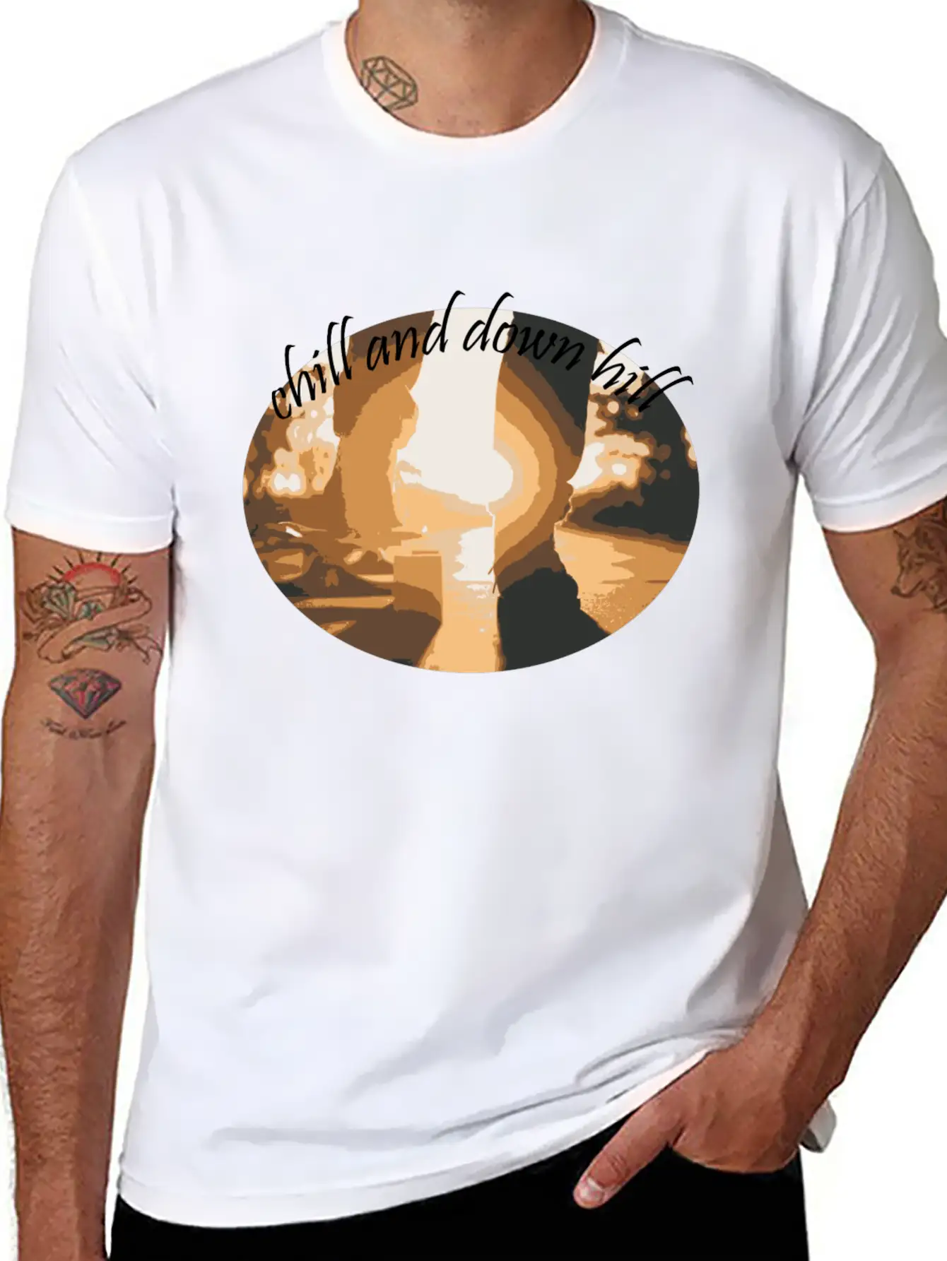 Chill And Down Hill Comfortable Minimalist Graphic Tee – Summer Style Essential