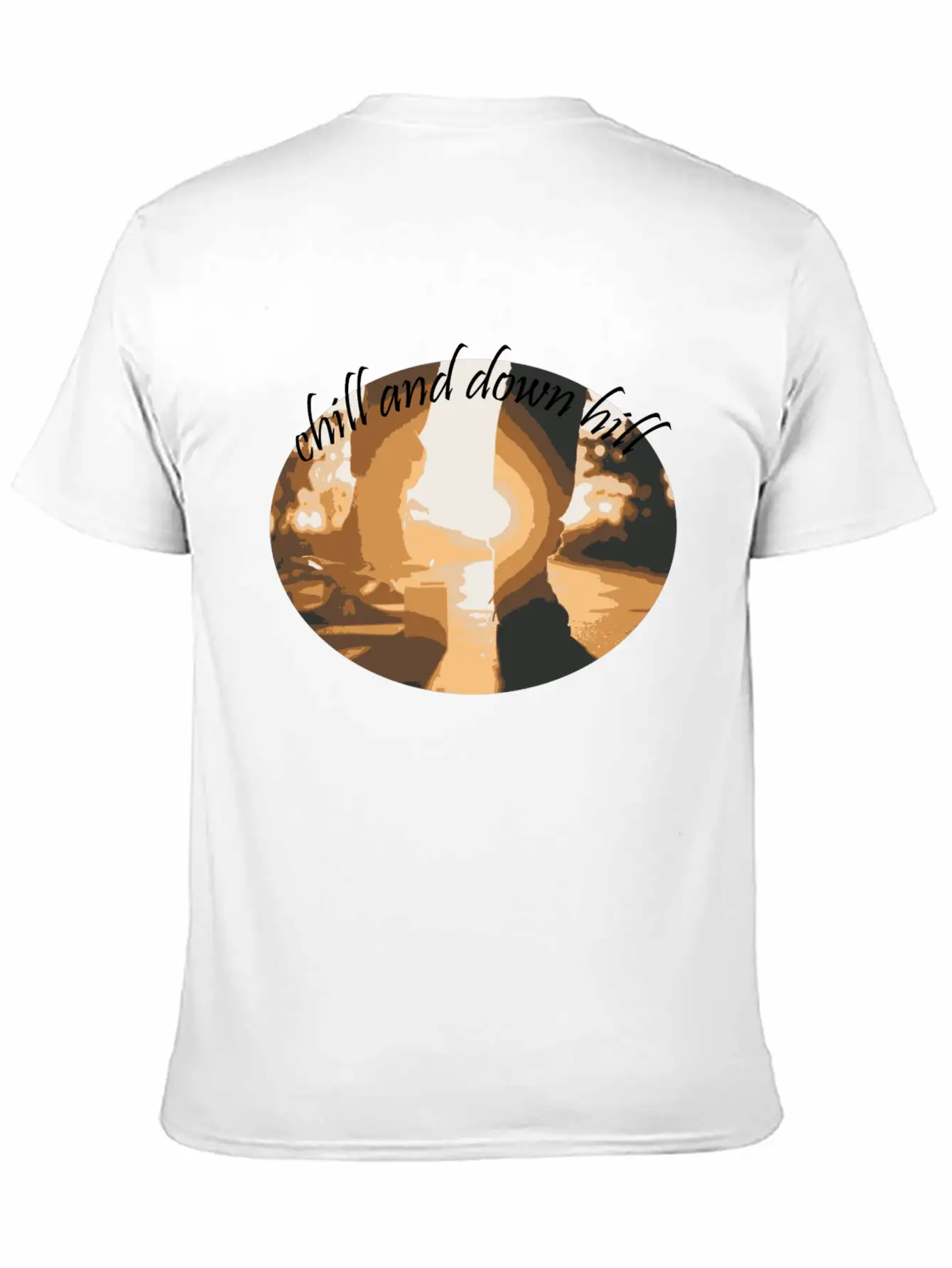 Chill And Down Hill Comfortable Minimalist Graphic Tee – Summer Style Essential