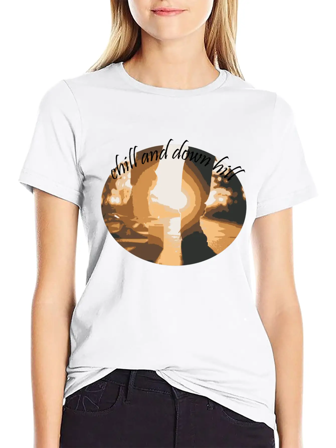 Chill And Down Hill Comfortable Minimalist Graphic Tee – Summer Style Essential