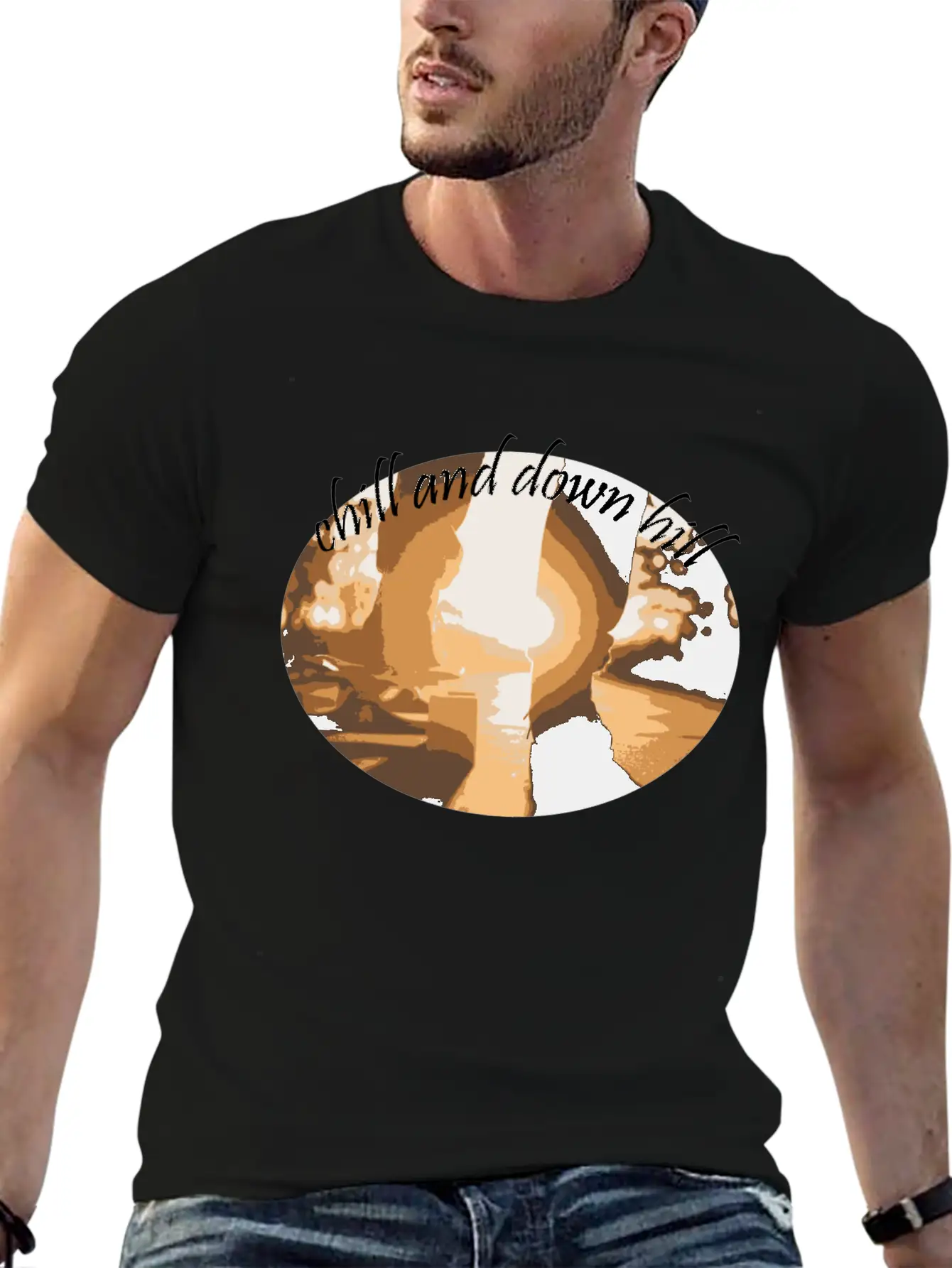 Chill And Down Hill Comfortable Minimalist Graphic Tee – Summer Style Essential
