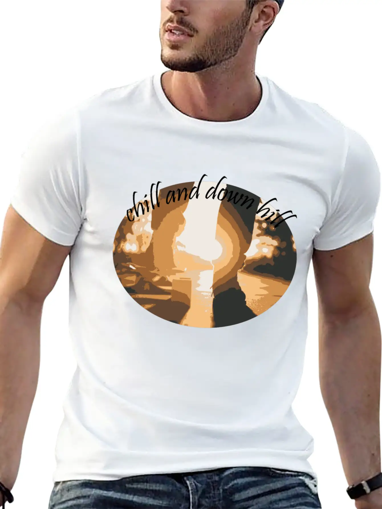 Chill And Down Hill Comfortable Minimalist Graphic Tee – Summer Style Essential